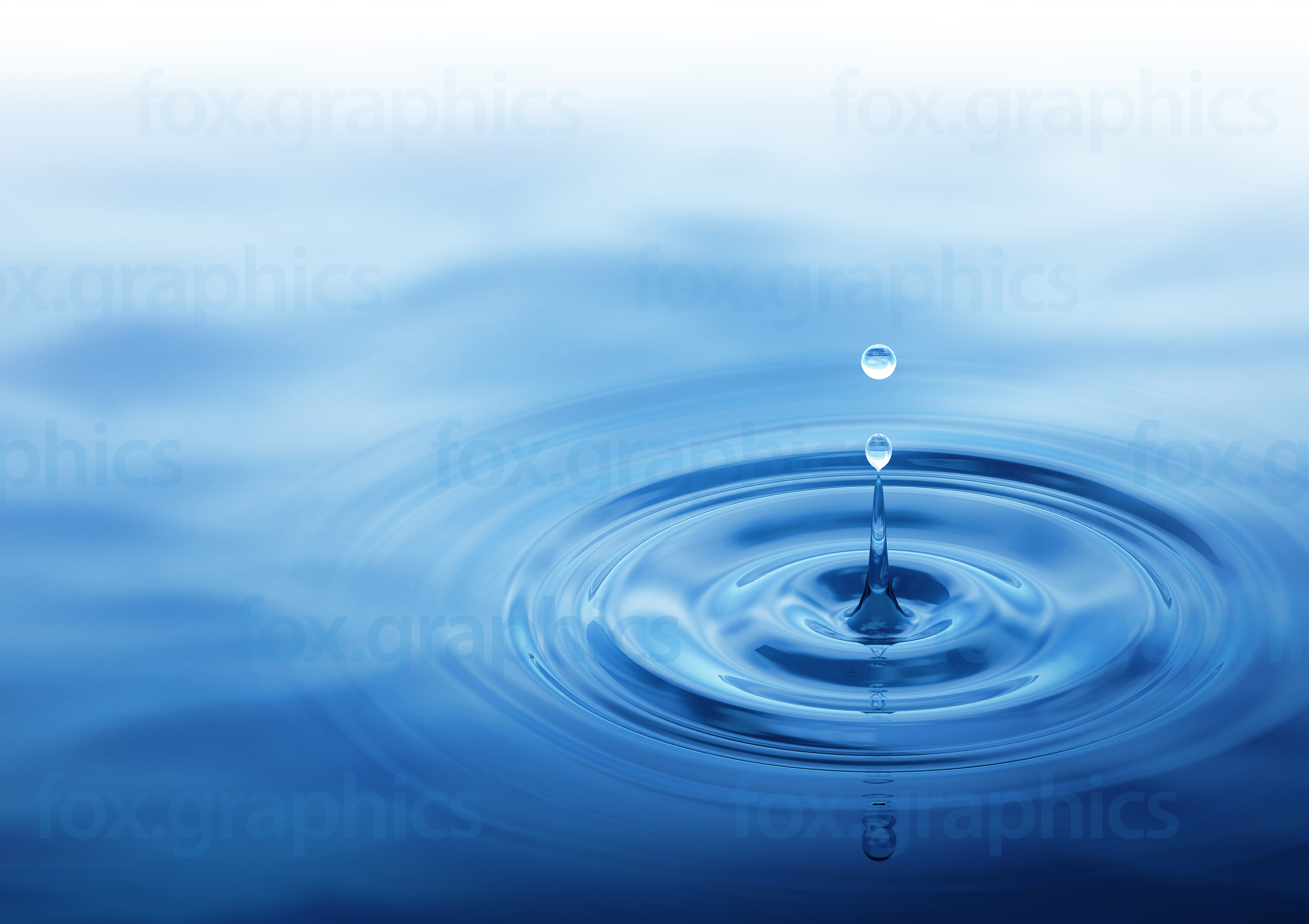 Blue water drop background - Fox Graphics