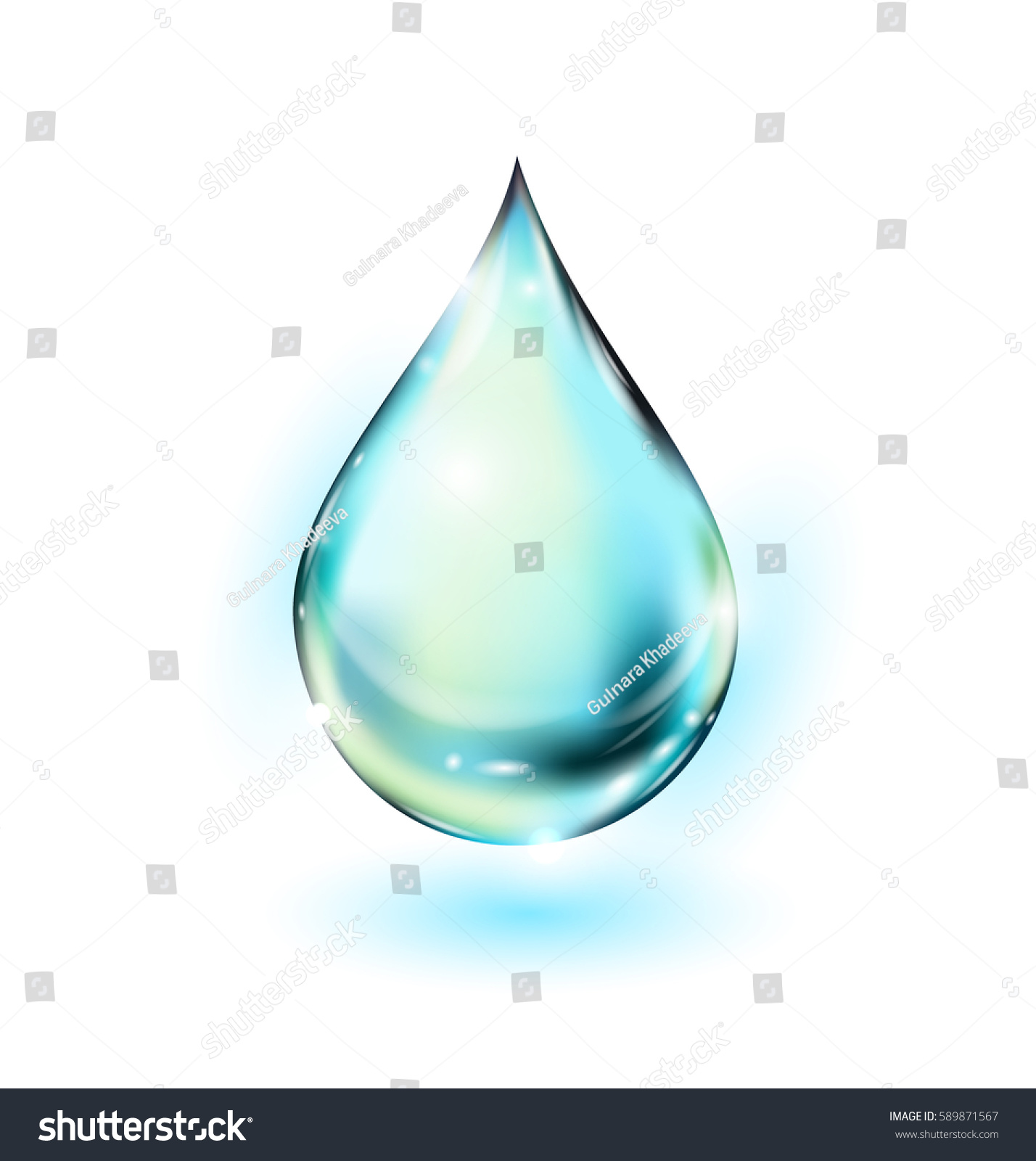 Water Drop Vector Illustration Clean Water Stock Vector 589871567 ...