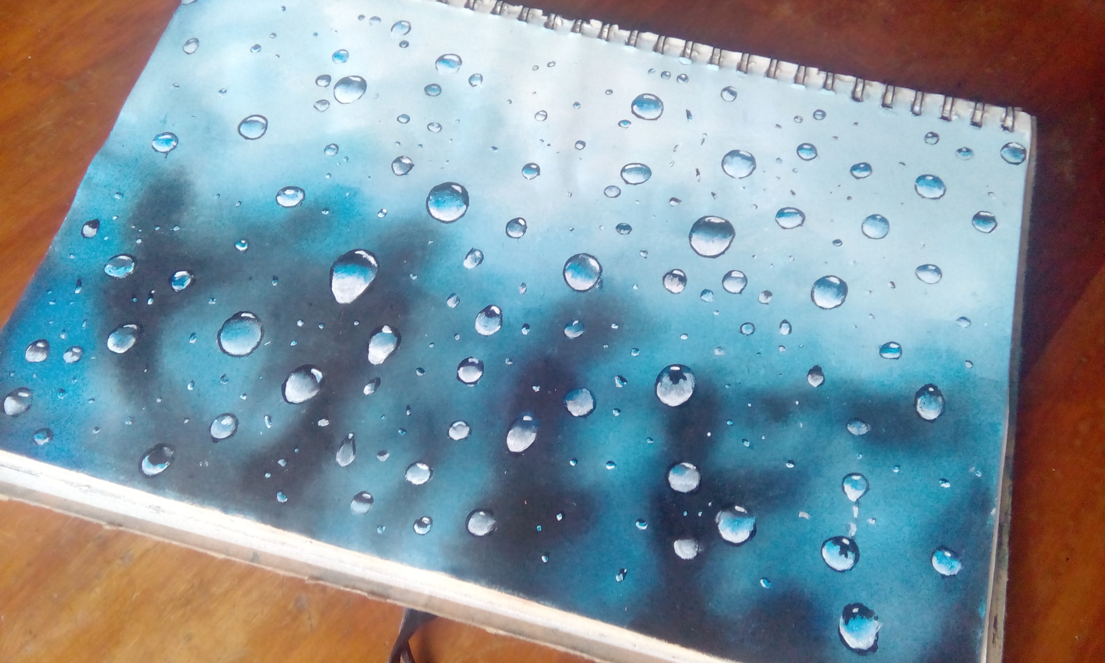 How to paint water drops in acrylics- water drops on glass - YouTube