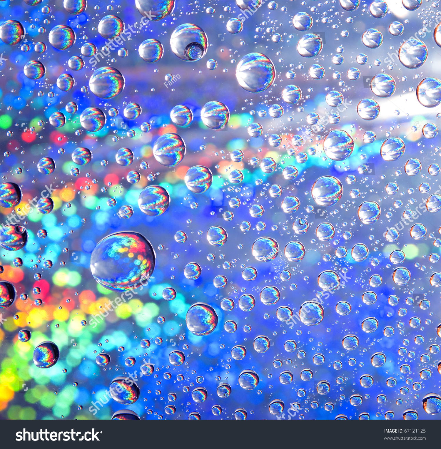 Brilliant Water Droplets Background Close Water Stock Photo (100 ...
