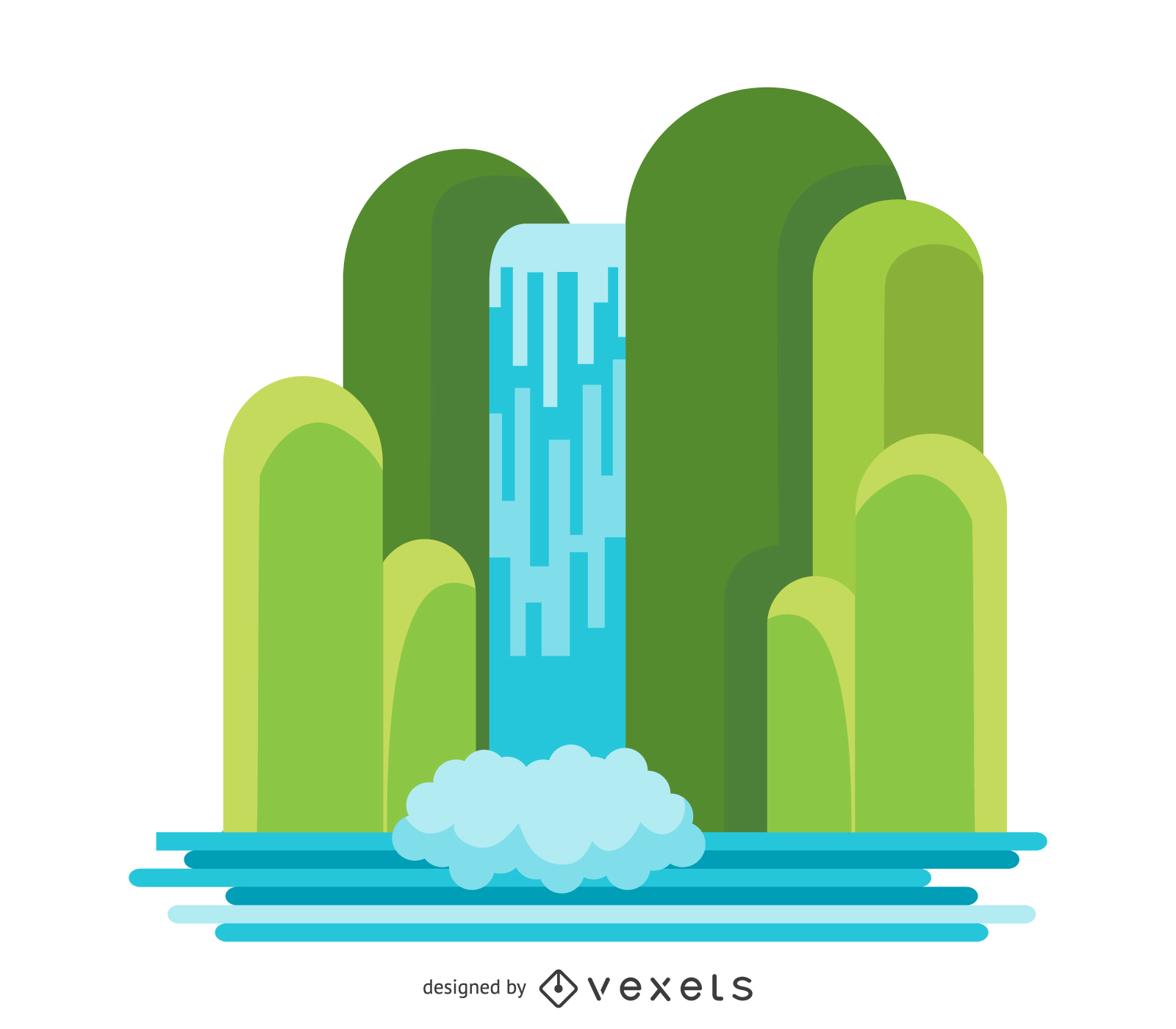 Waterfall Vector & Graphics to Download