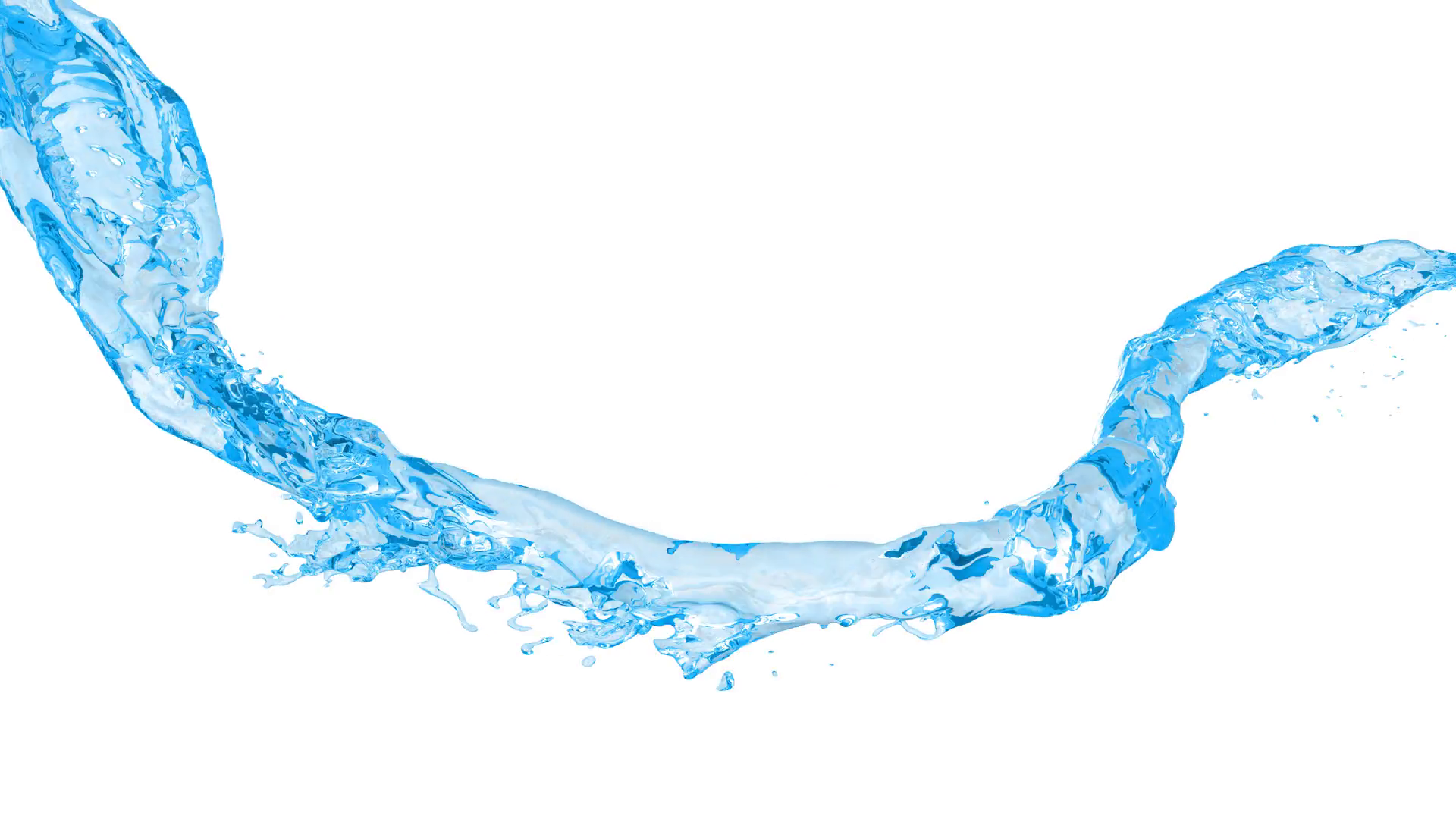 3D animation of a blue water flow with alpha channel Motion ...