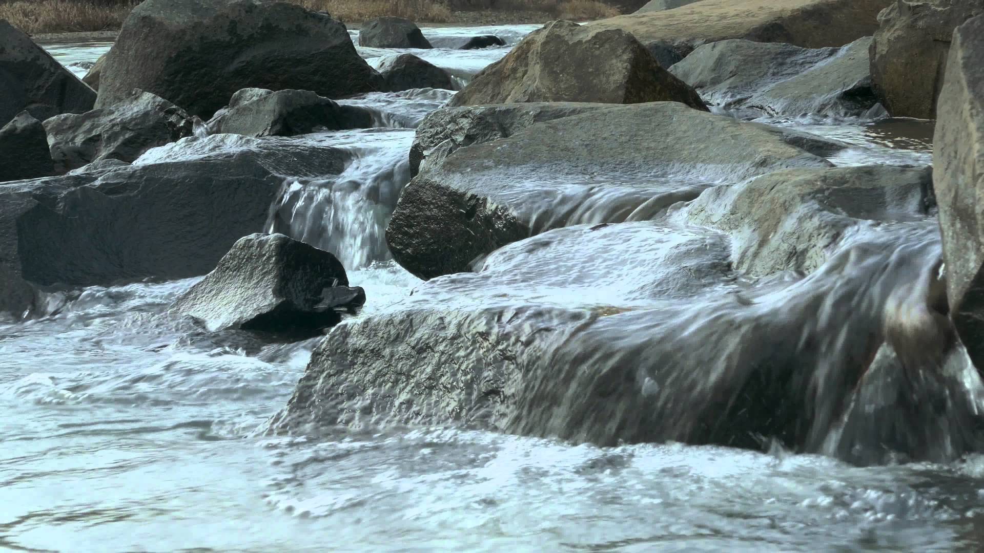 River rocks water flow--4K (Ultra HD), Natural Sound - YouTube