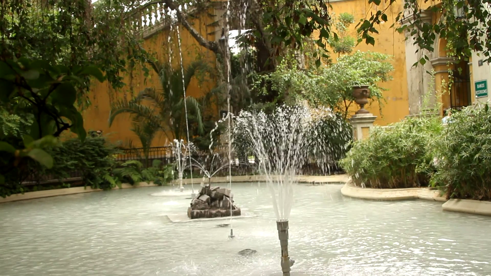 Water fountain in Santiago Chile Stock Video Footage - Videoblocks