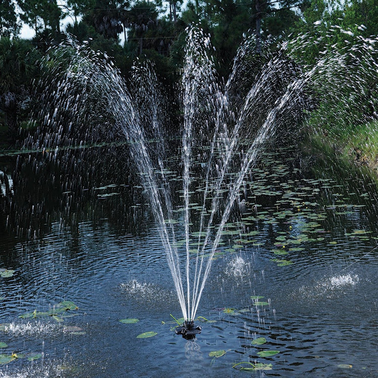 Amazon.com: pond boss DFTN12003L Floating Fountain With Lights, 50 ...
