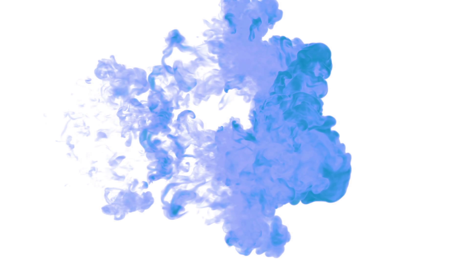 blue ink drop in water on a white background for effects. 3d render ...