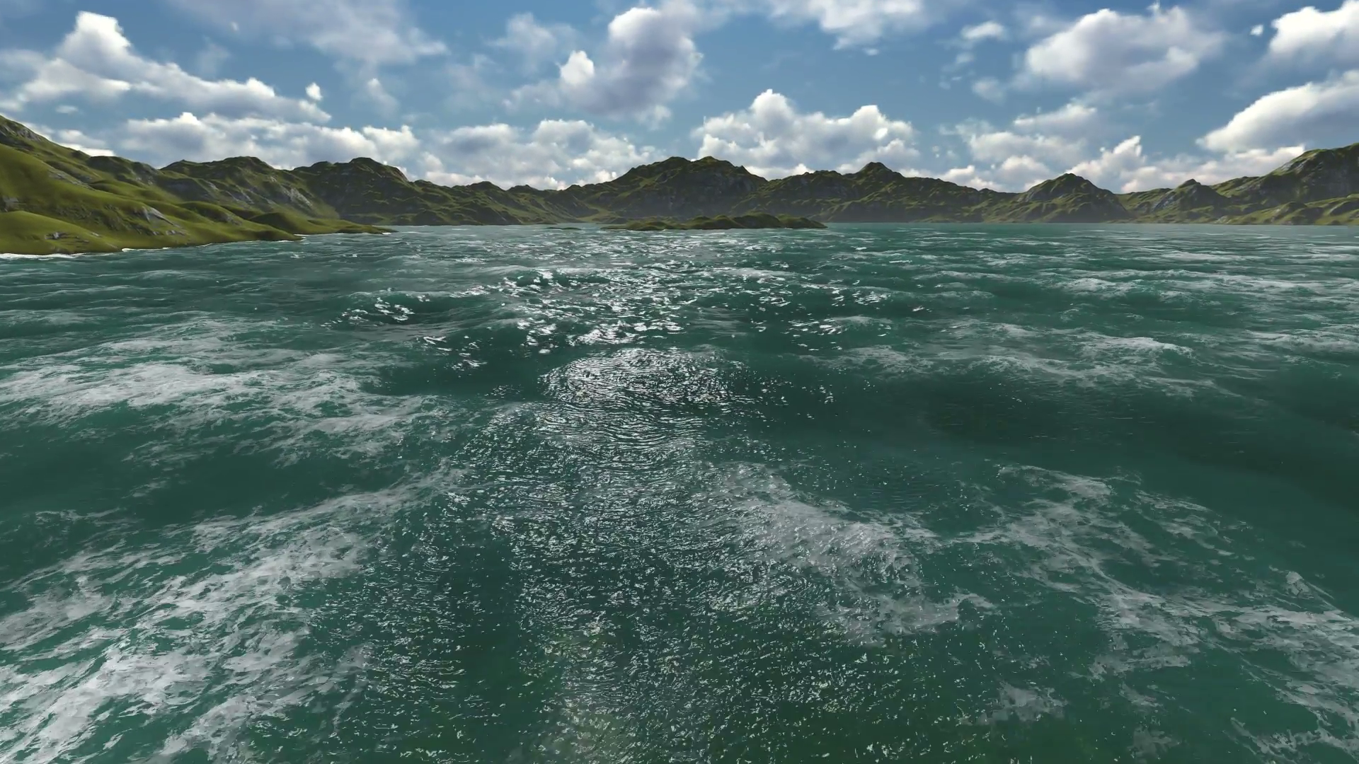3d animation - rendering of underwater landscape where a camera from ...