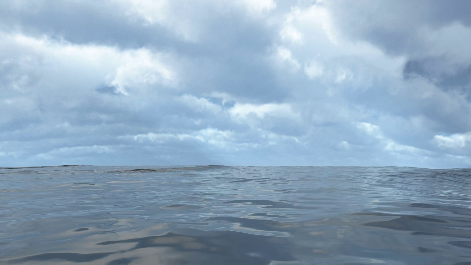 Animated flowing transparent ocean water loop able. 3D rendering 4K ...