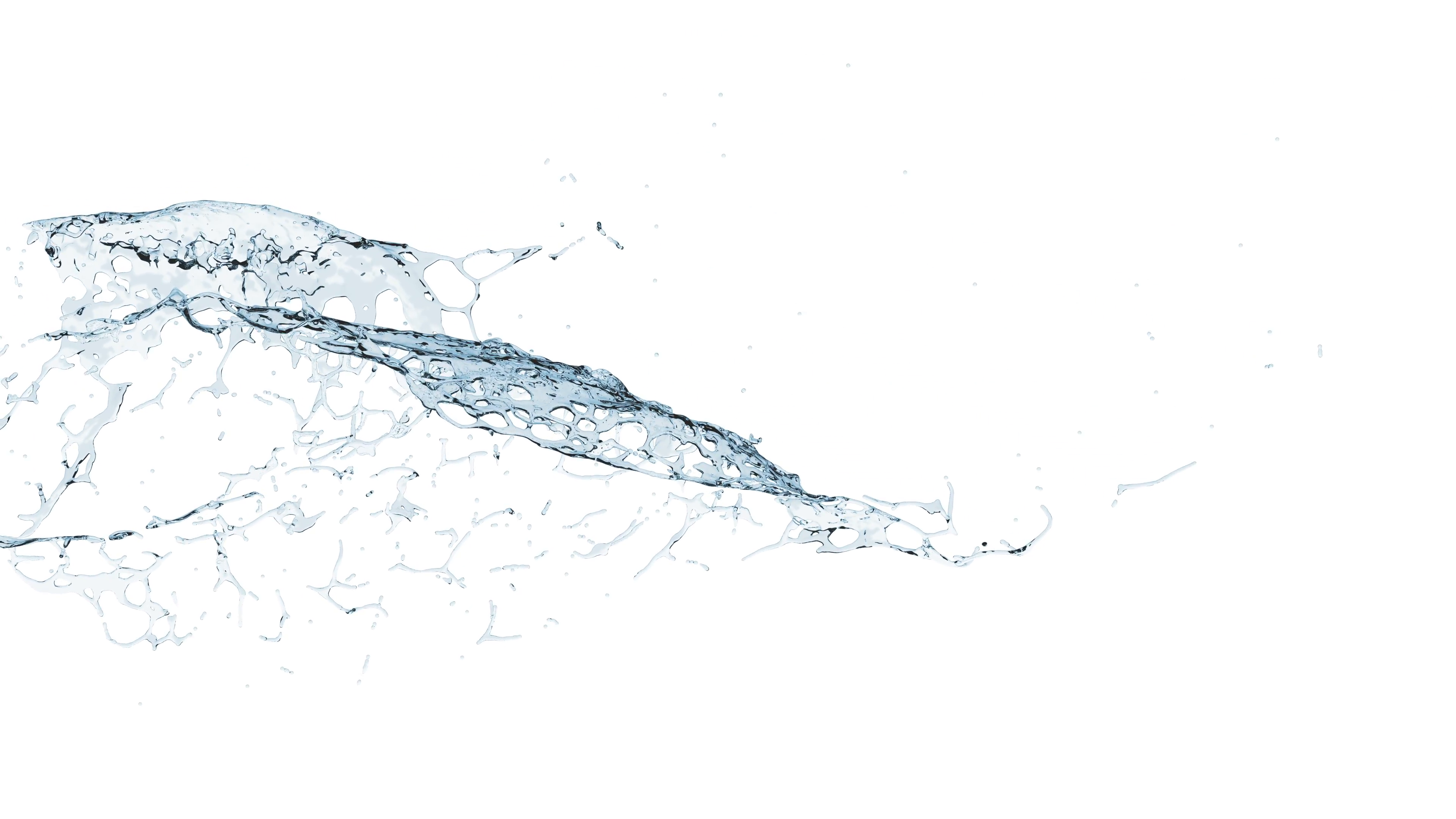 Slow Motion Blue Water Splash With Alpha Matte Motion Background ...
