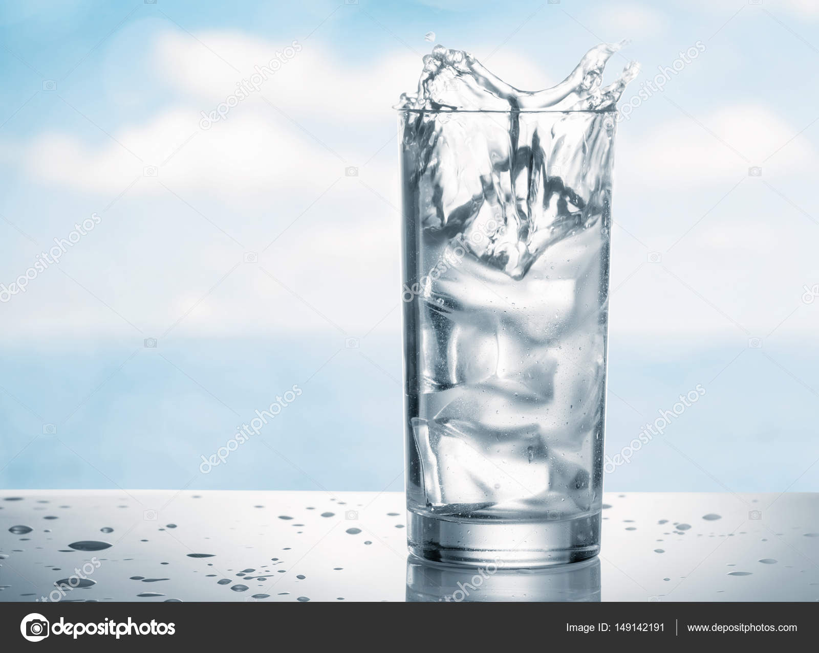 Fresh water with ice — Stock Photo © olegkrugllyak #149142191