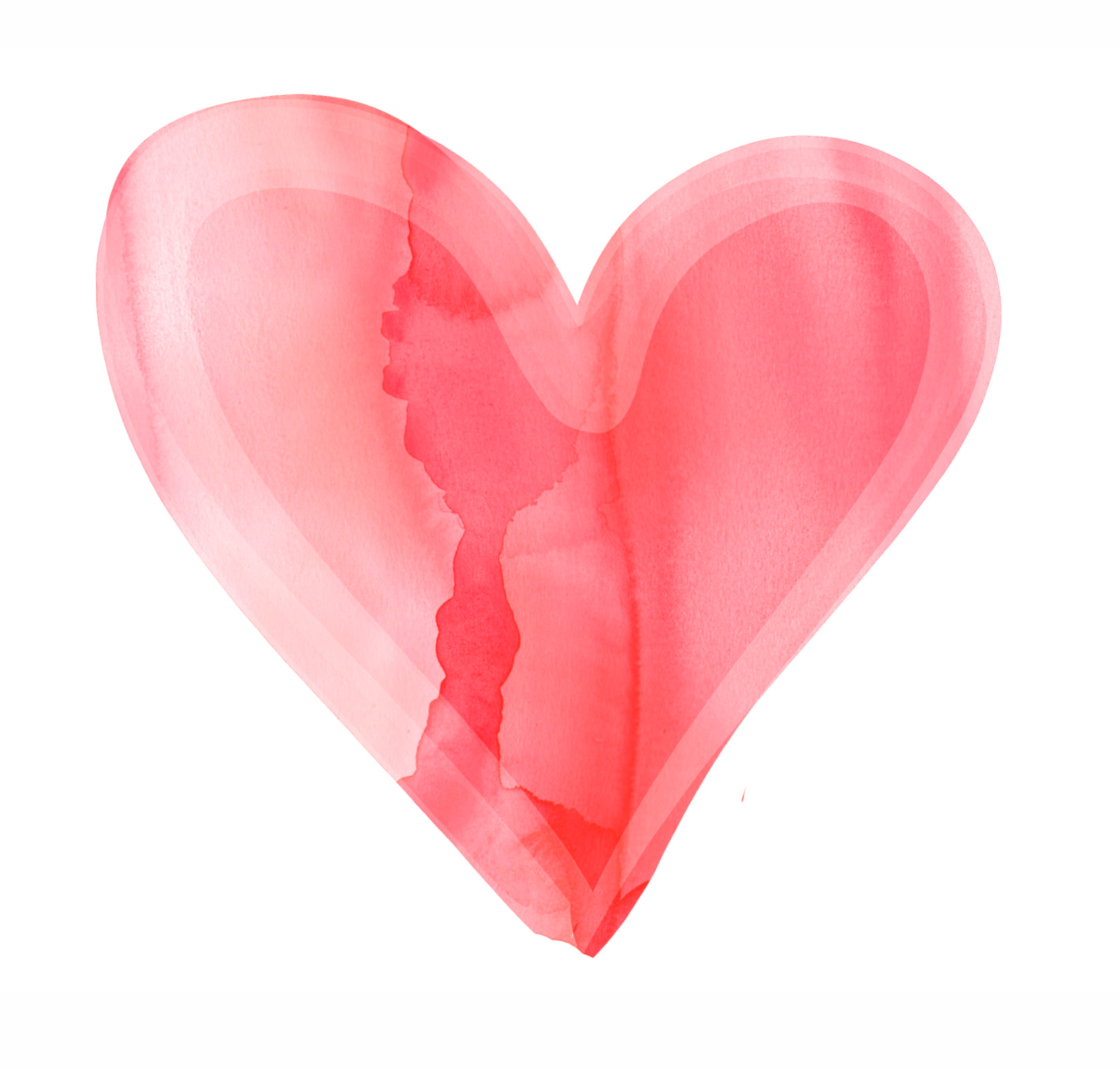 Watercolor red heart icon, 14, Spots, Pink, Red, HQ Photo