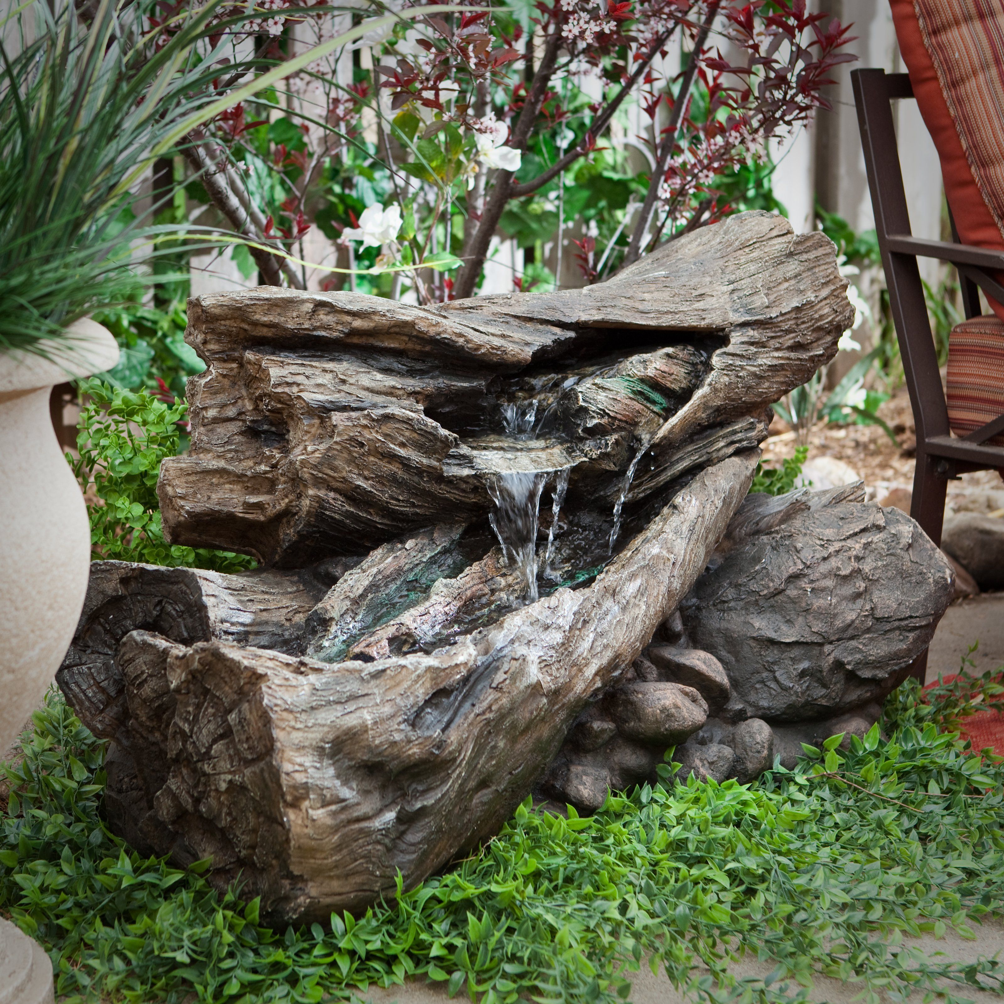 Have to have it. Alpine Teton Waterfall Outdoor Fountain - $609.8 ...