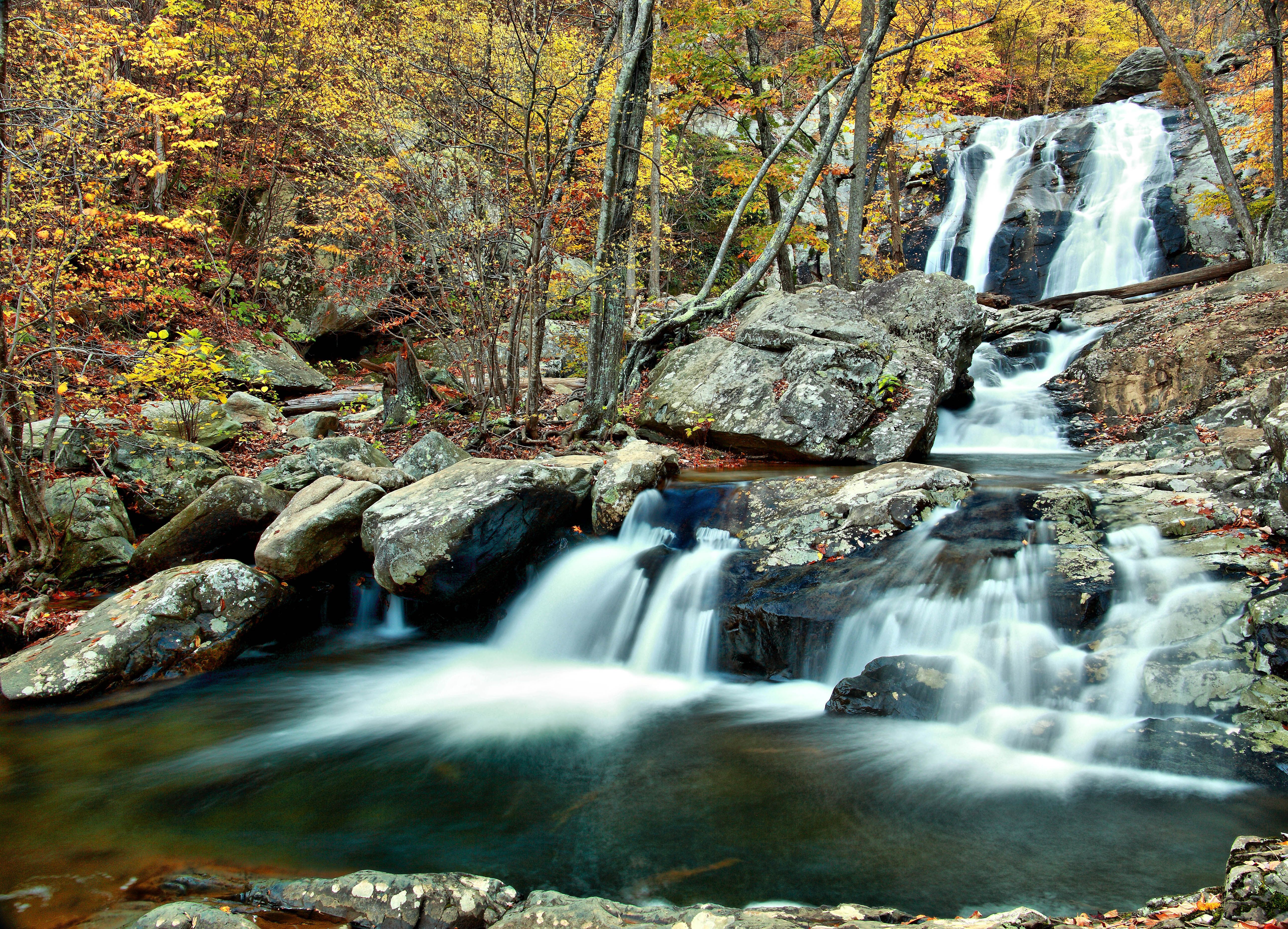 autumn-trees-surround-waterfalls.jpg (5176×3735) | Божье творение ...