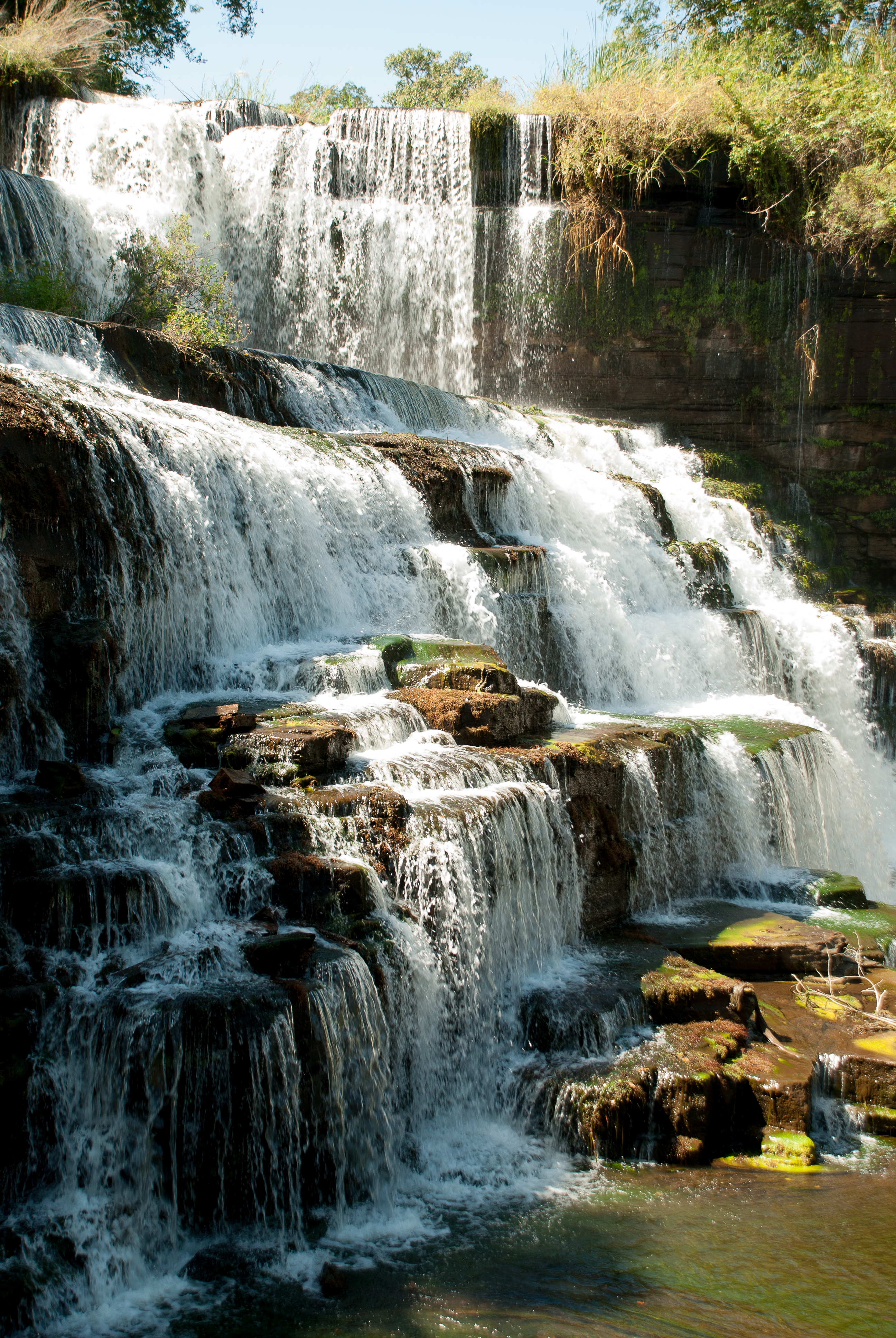 Waterfalls near Kiubo Falls on the edge of Upenba National Park ...