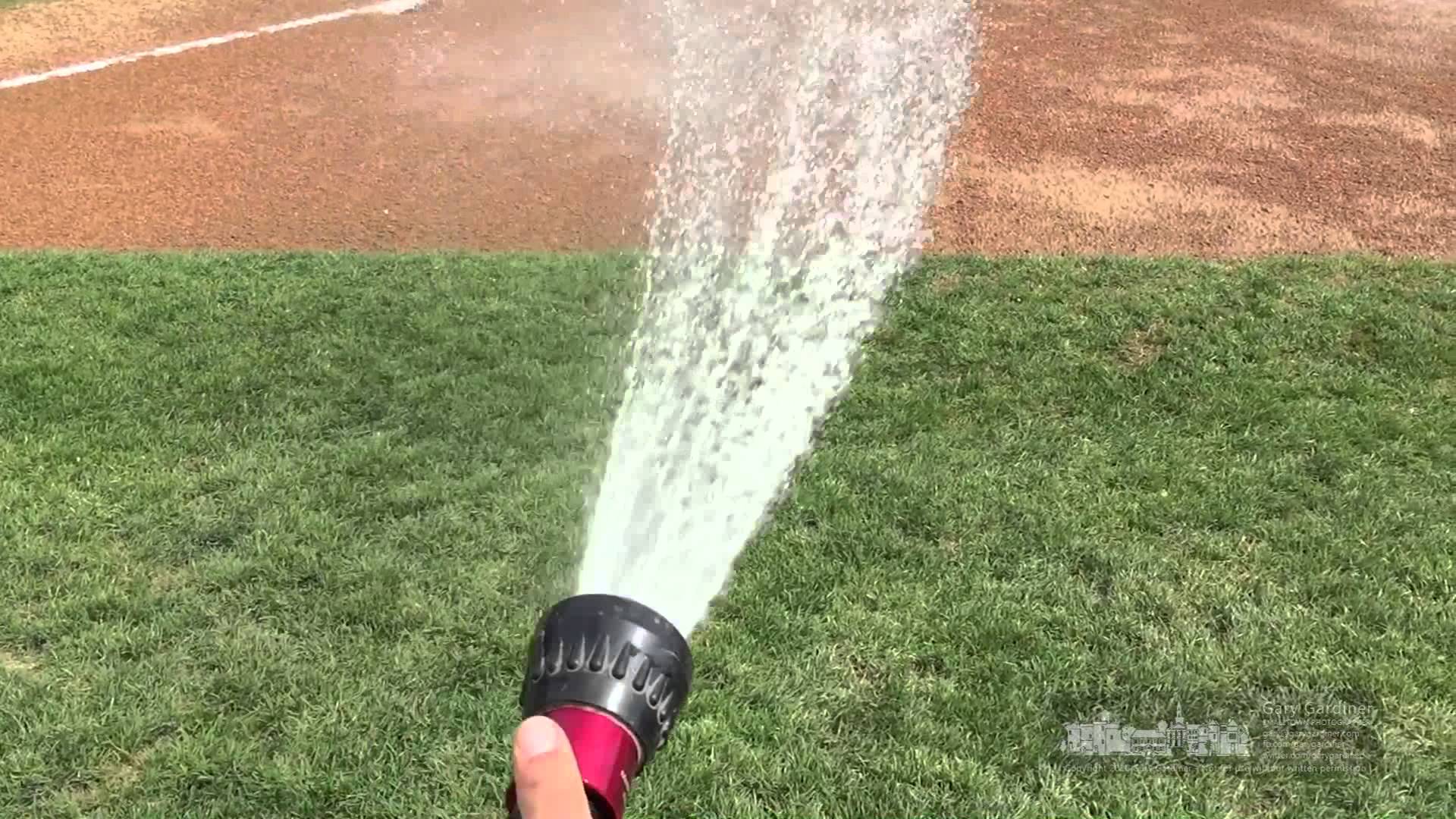 Watering the baseball field at Otterbein - March 23, 2016 - YouTube