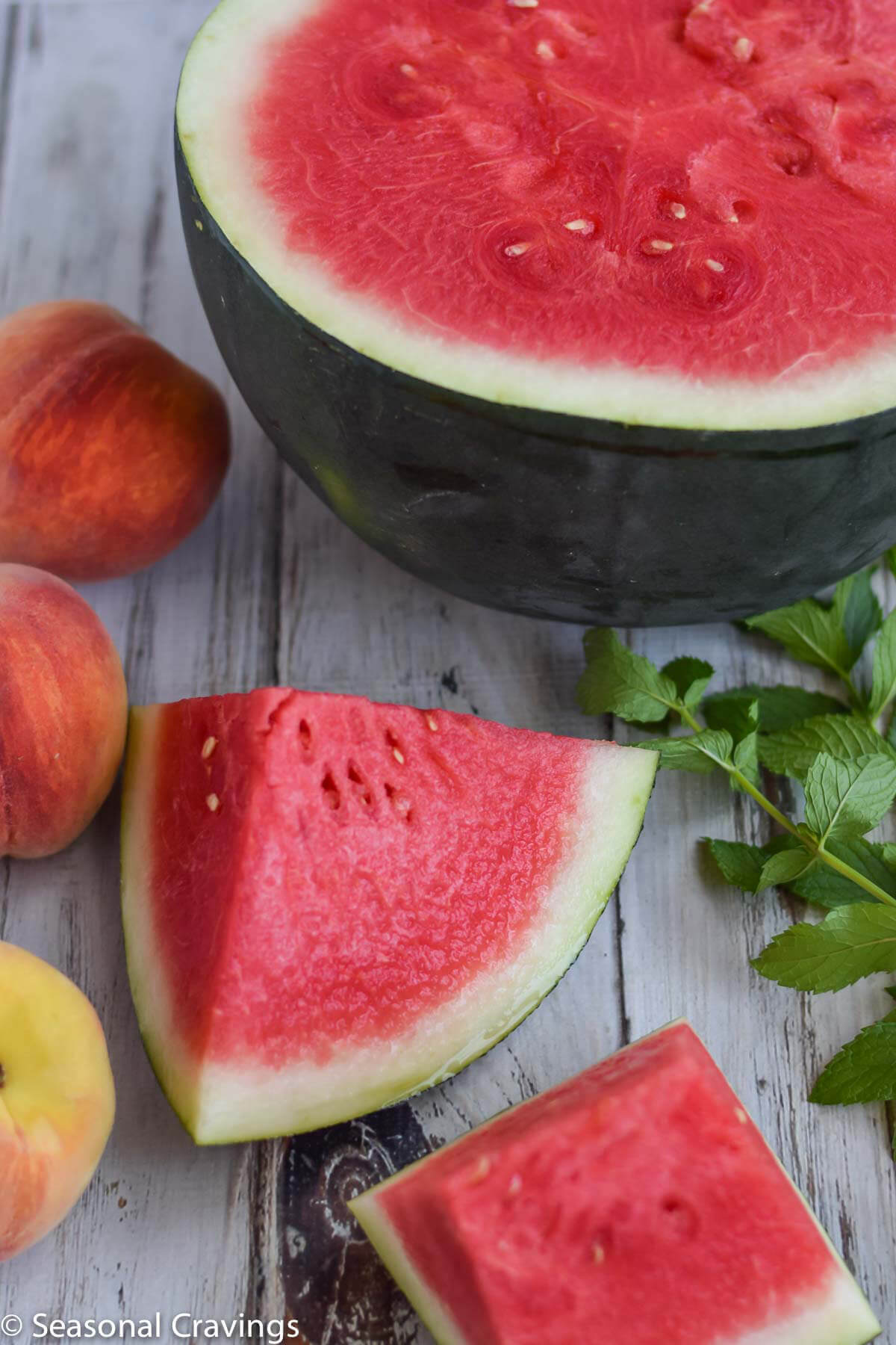 Watermelon Peach Smoothie - Seasonal Cravings
