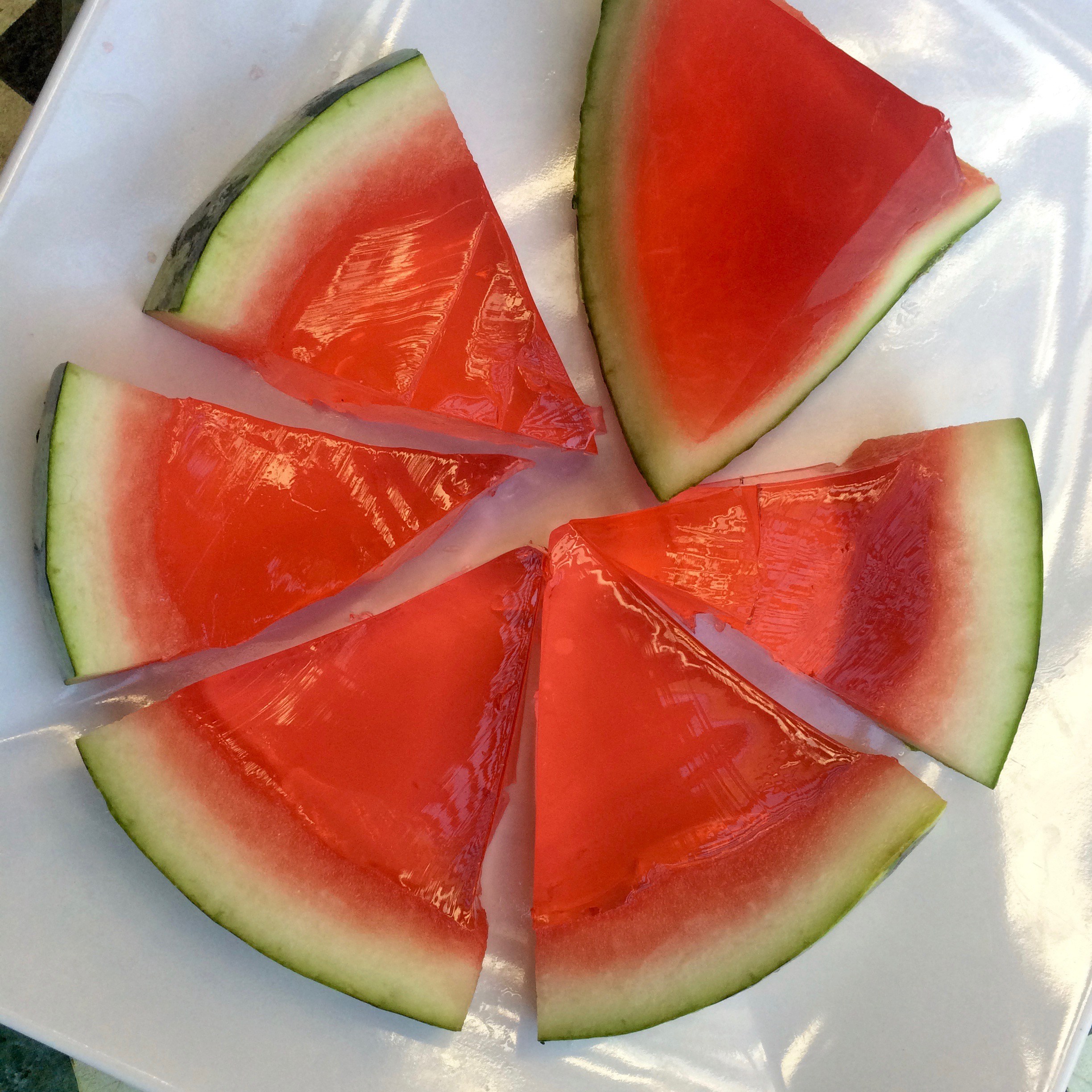 Sliced Watermelon Jello Shots - Positively Stacey