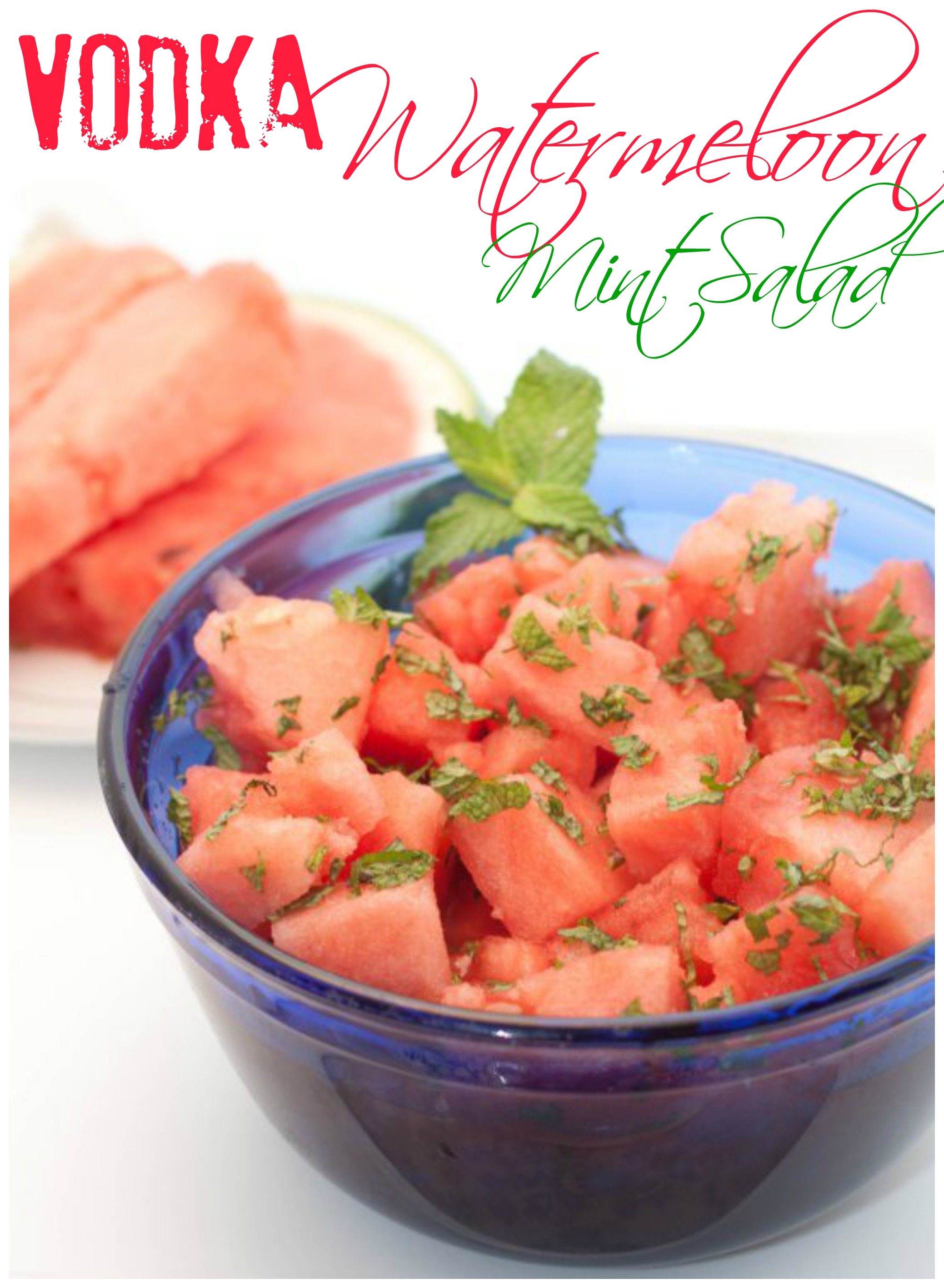Watermelon Vodka Mint Salad - Served From Scratch