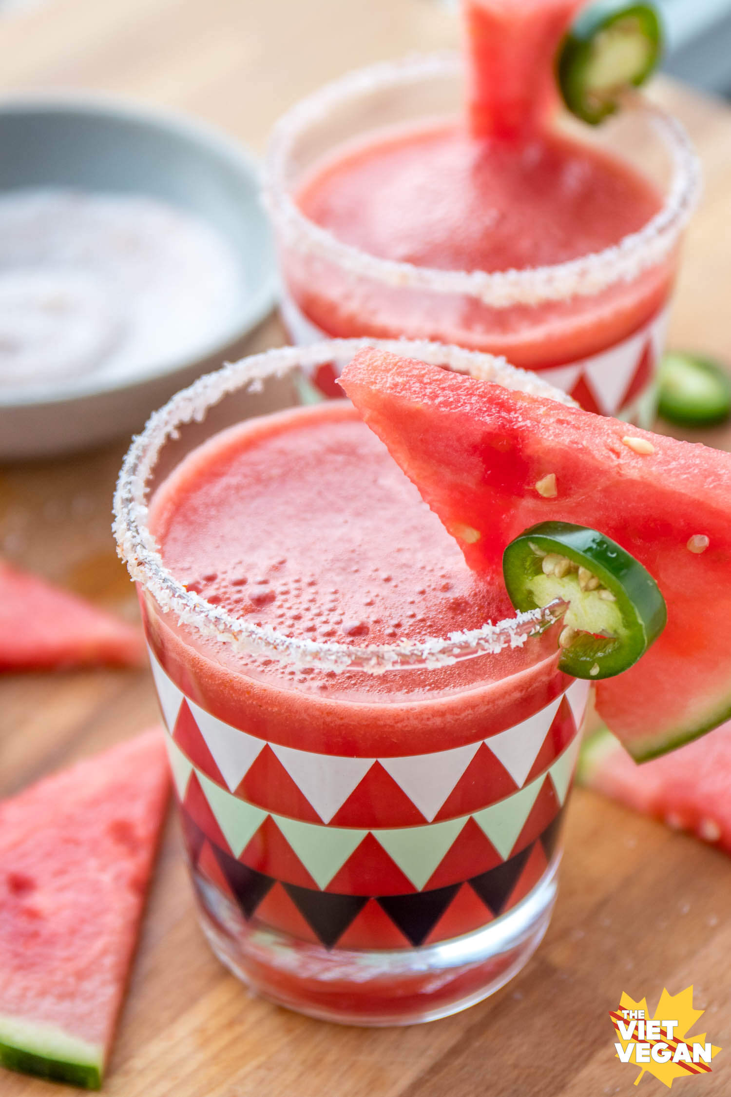 Spicy Watermelon Mocktails - The Viet Vegan