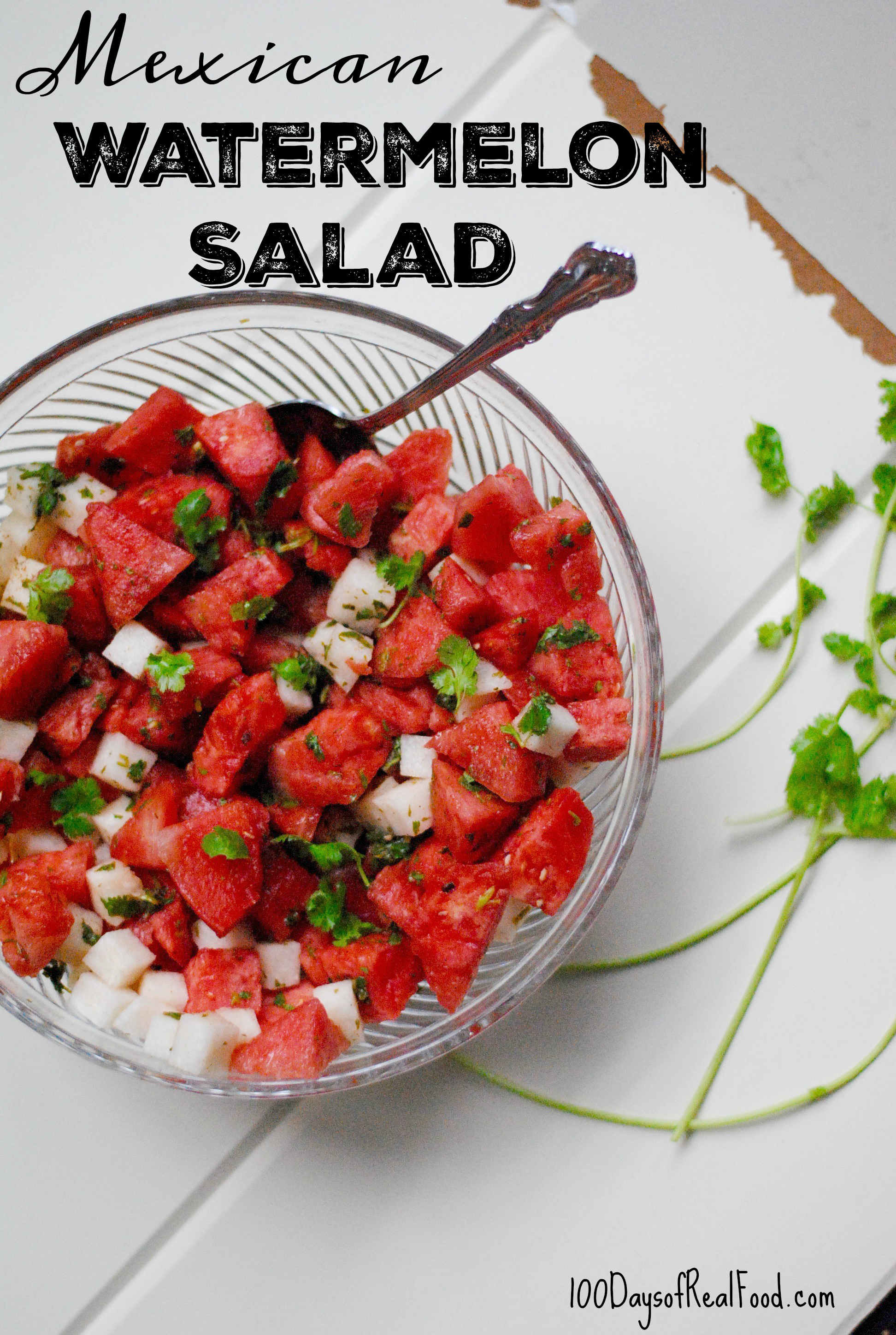 Mexican Watermelon Salad (+ fun facts about watermelon) » 100 Days ...