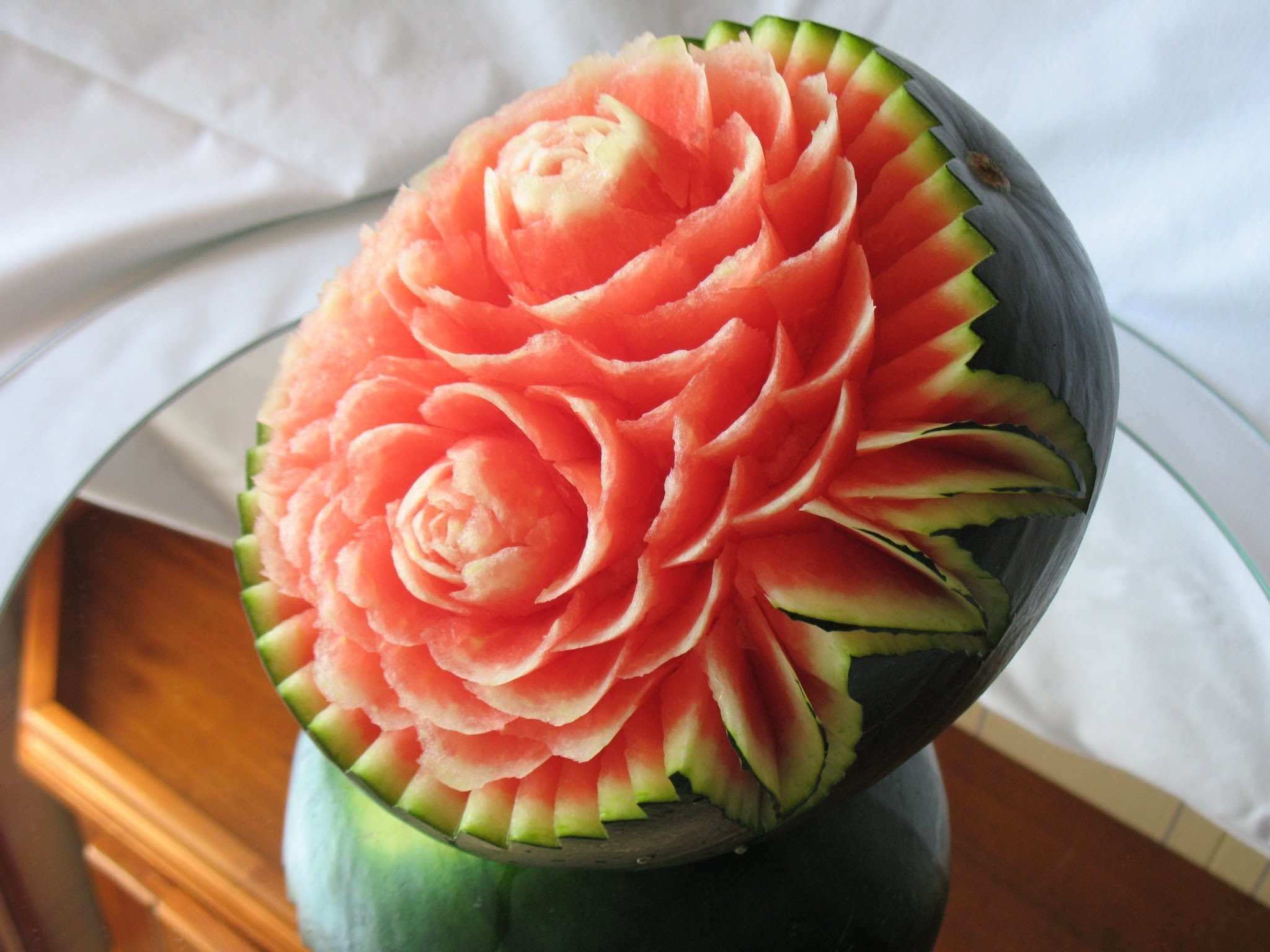 How to make a watermelon carving - Art with fruit and vegetables, by ...