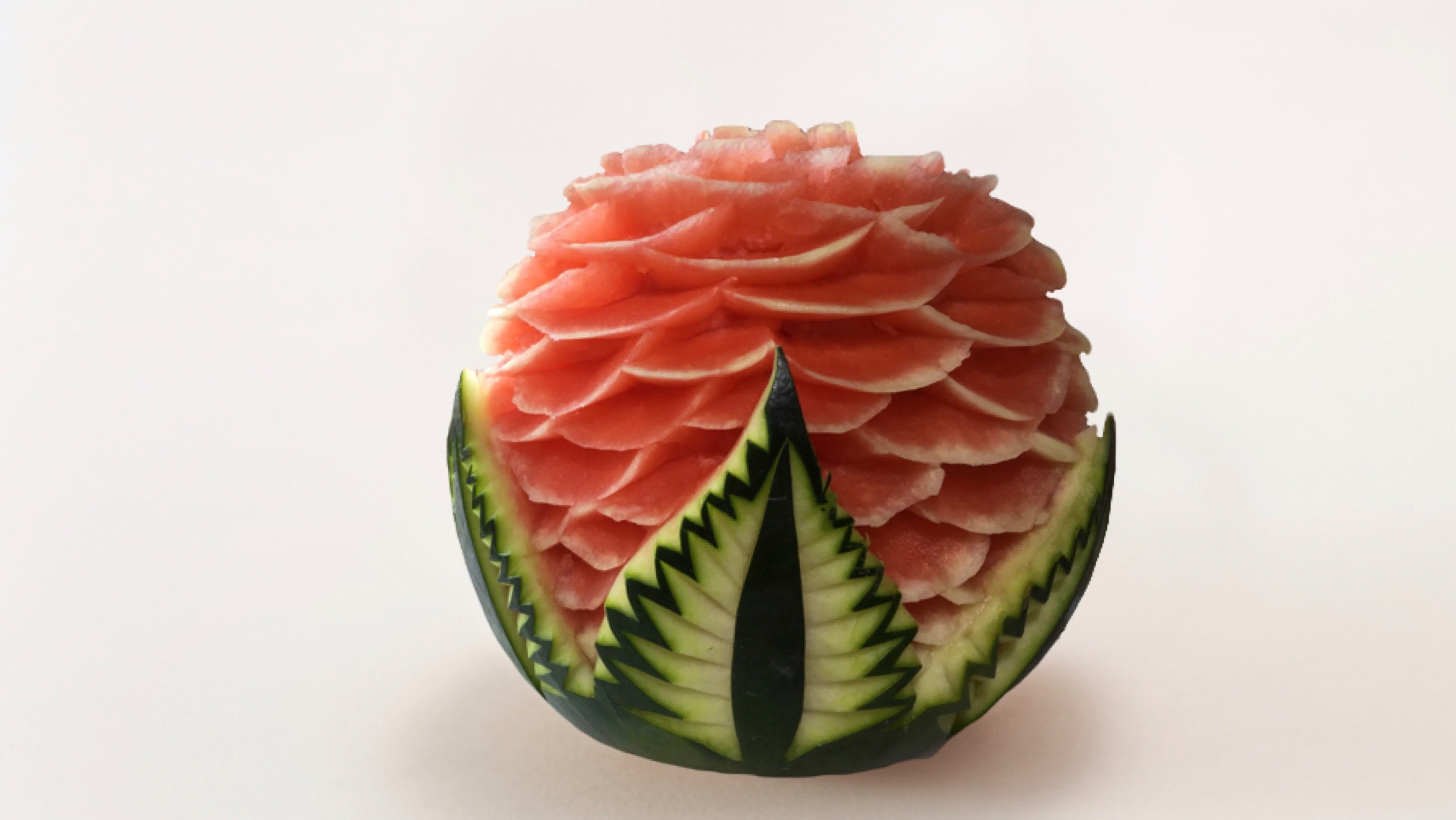 Watermelon Carved Model 3 By J Pereira Art Carving - YouTube