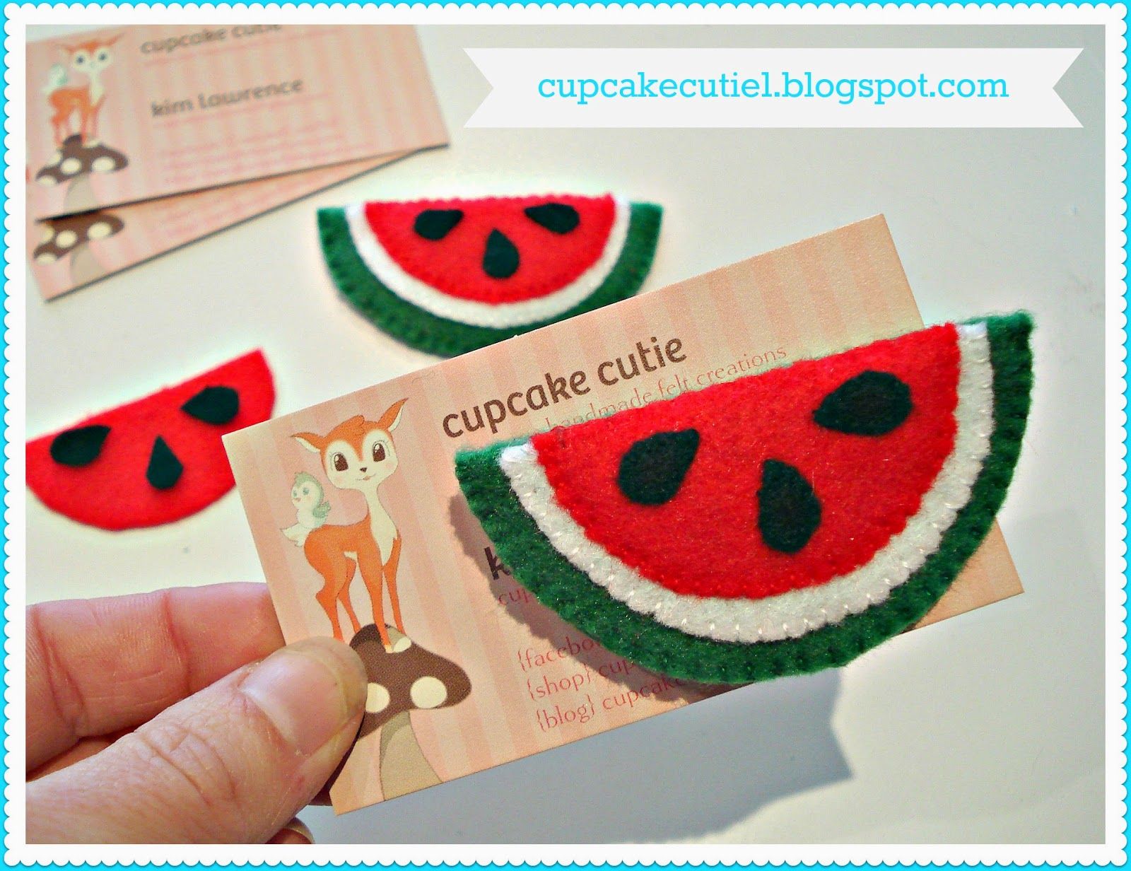 cupcake cutie: Felt watermelon brooch tutorial (with template ...