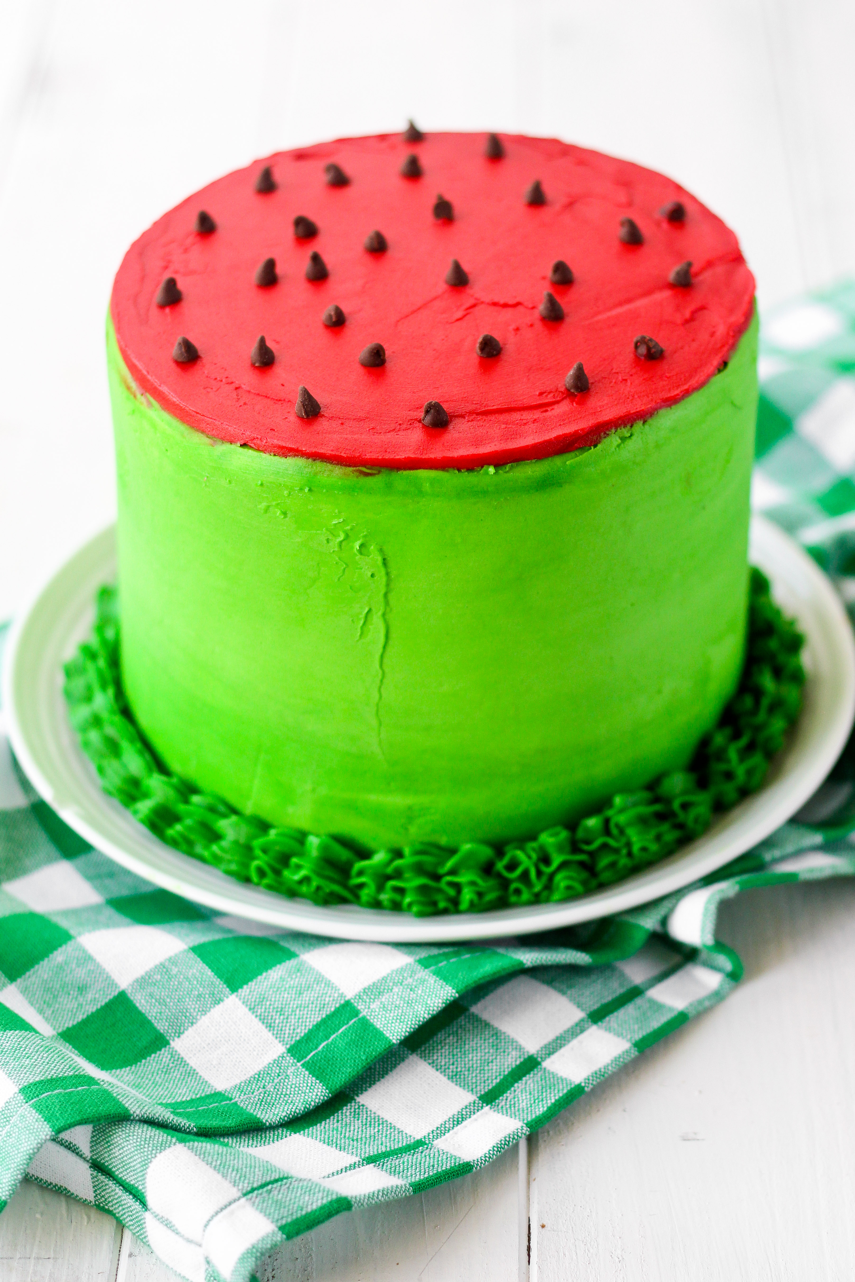 Watermelon Layer Cake - Confessions of a Cookbook Queen