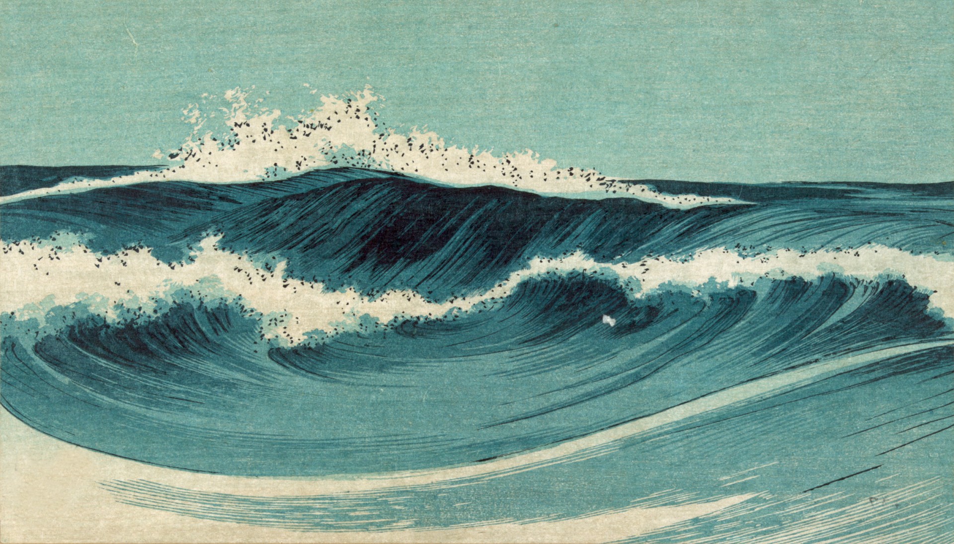Japanese Waves Painting Free Stock Photo - Public Domain Pictures