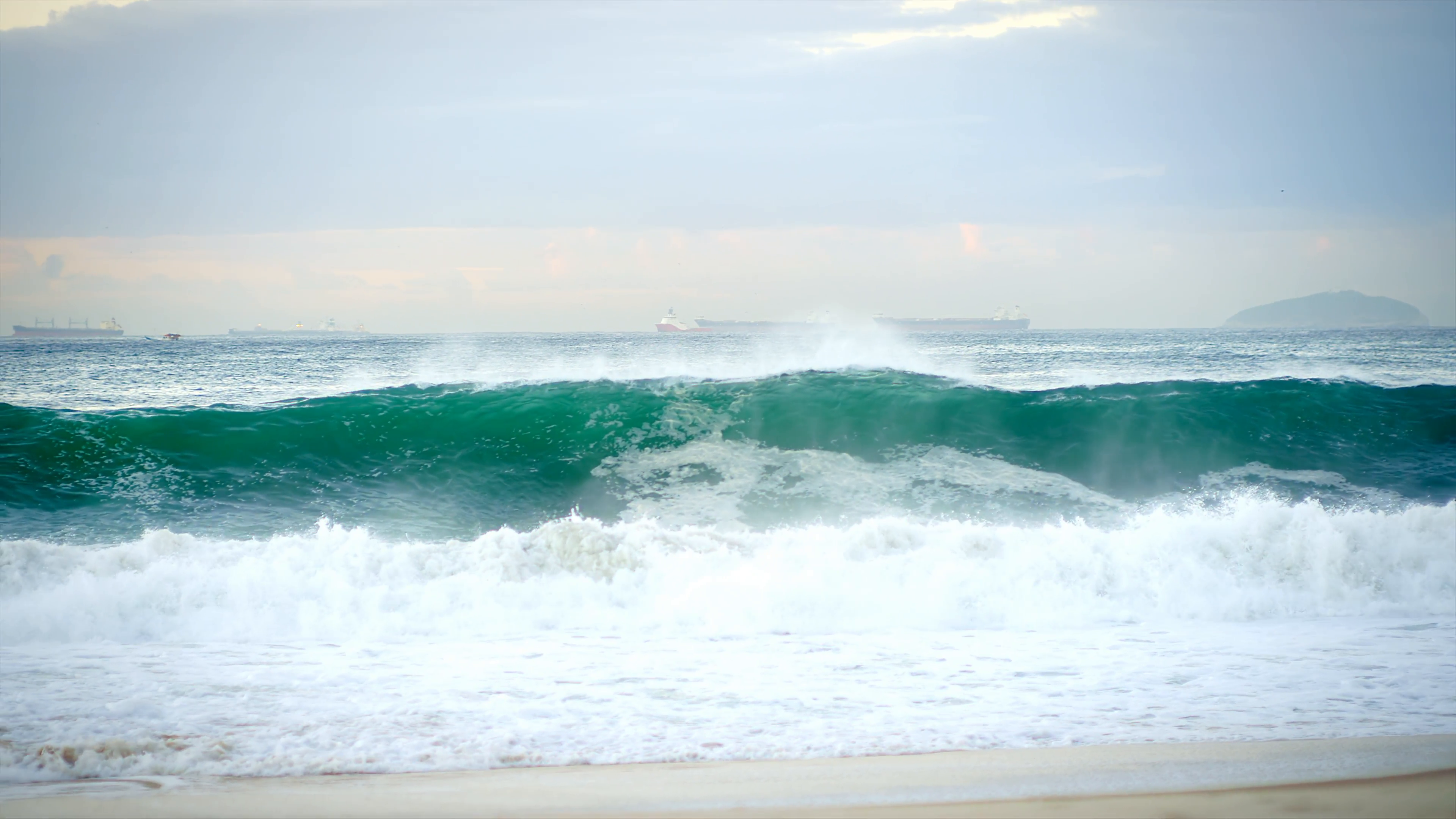 Ocean waves crashing on the shore Stock Video Footage - VideoBlocks