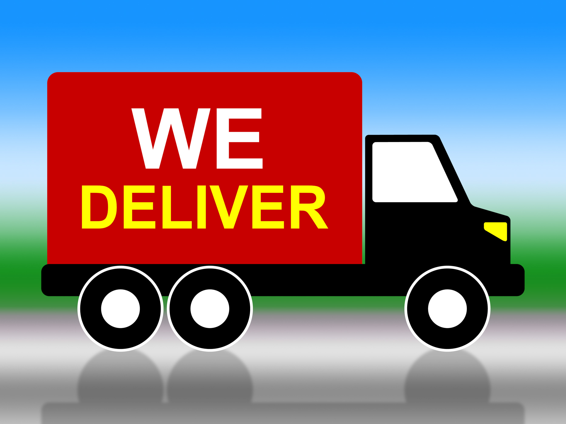 We deliver represents transporting parcel and moving photo