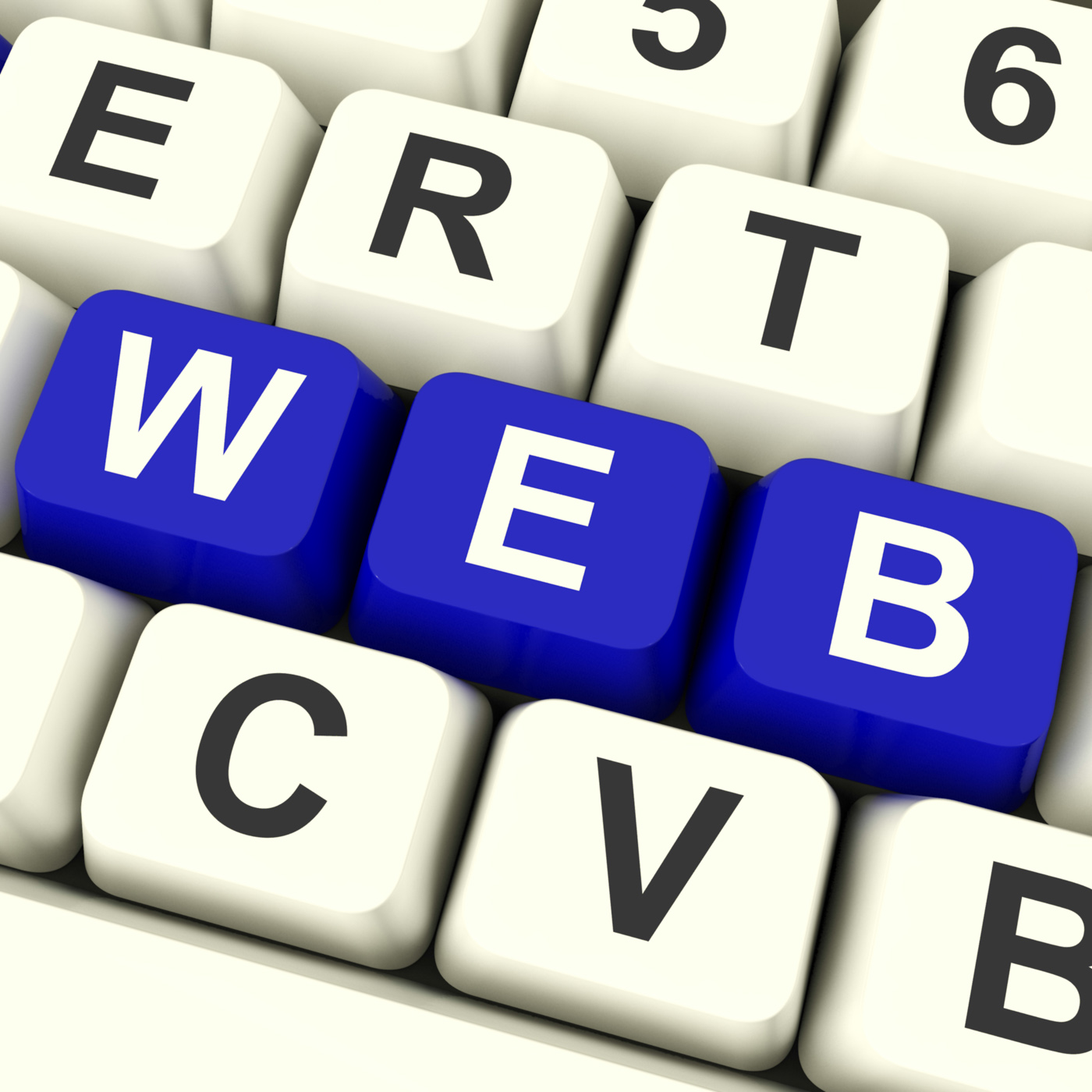 Web computer keys showing online websites or internet photo