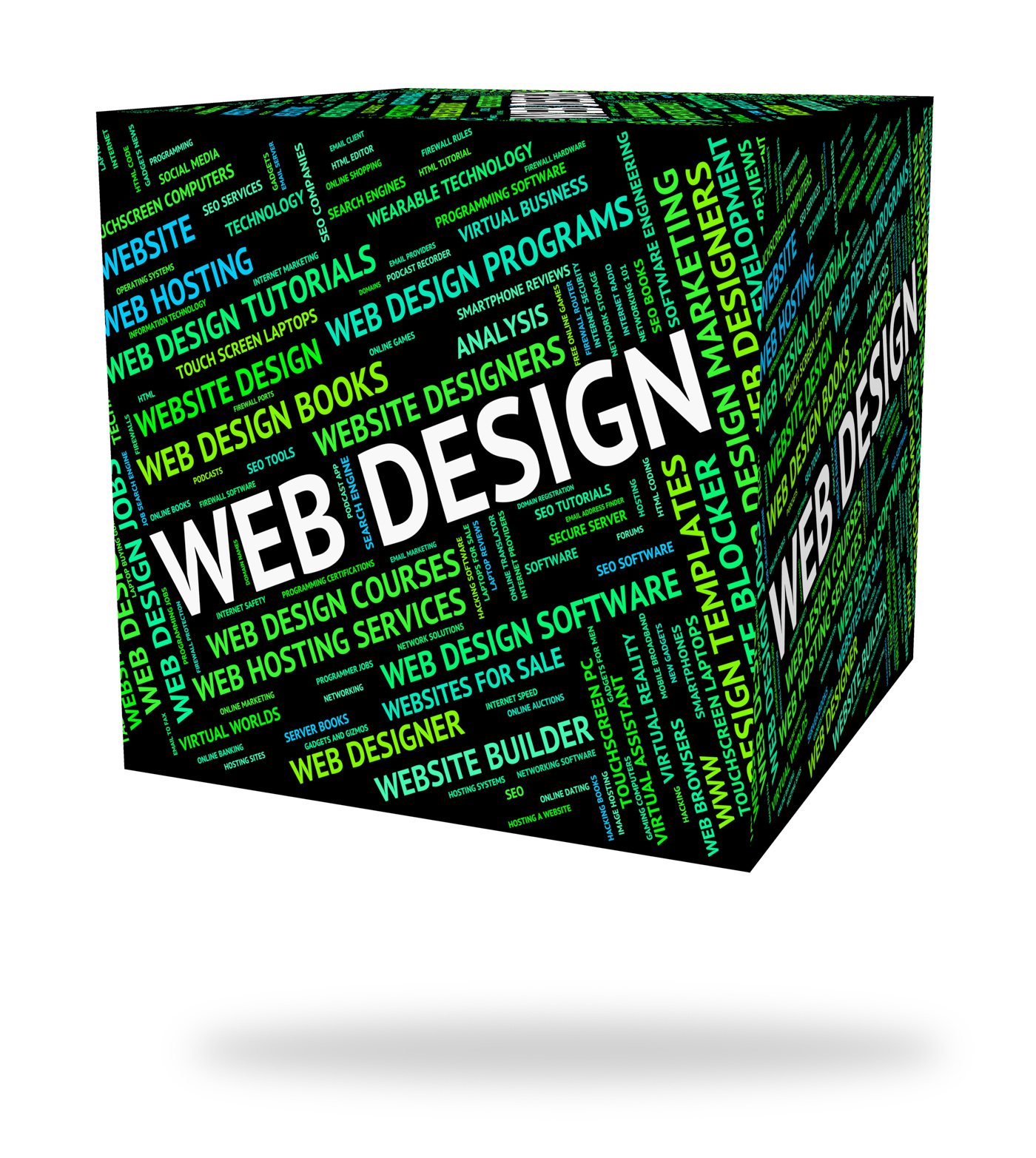 Web design represents word designers and websites photo