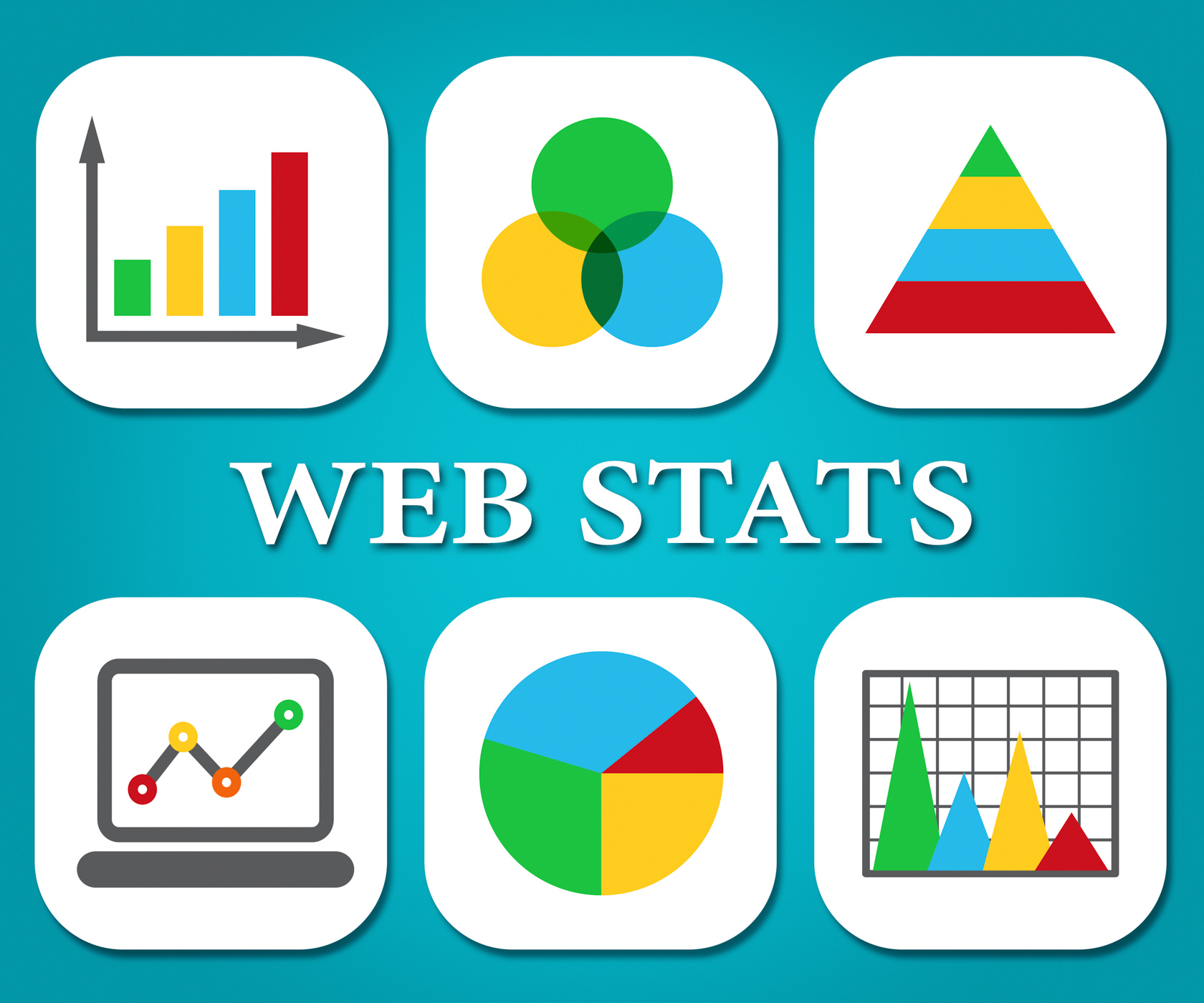 Web stats indicates business graph and analysing photo