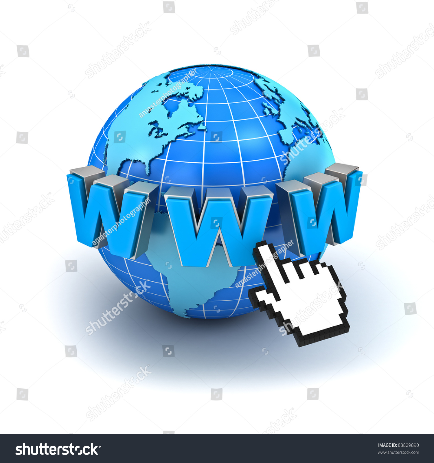 Internet World Wide Web Concept Earth Stock Illustration 88829890 ...