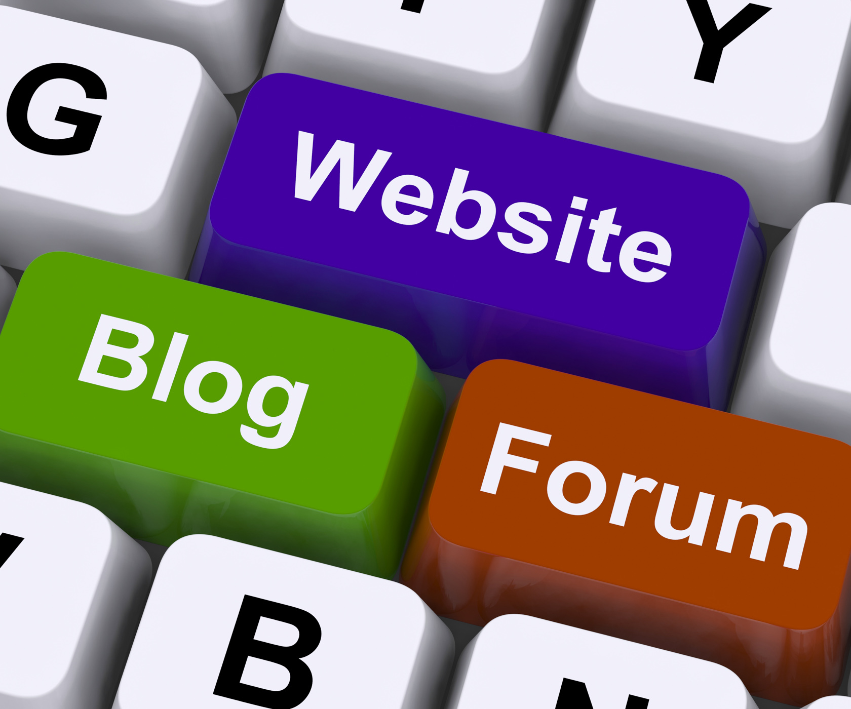 Website Blog And Forum Keys Show Internet Or Www, Blog, Internet, Keyboard, Keys, HQ Photo