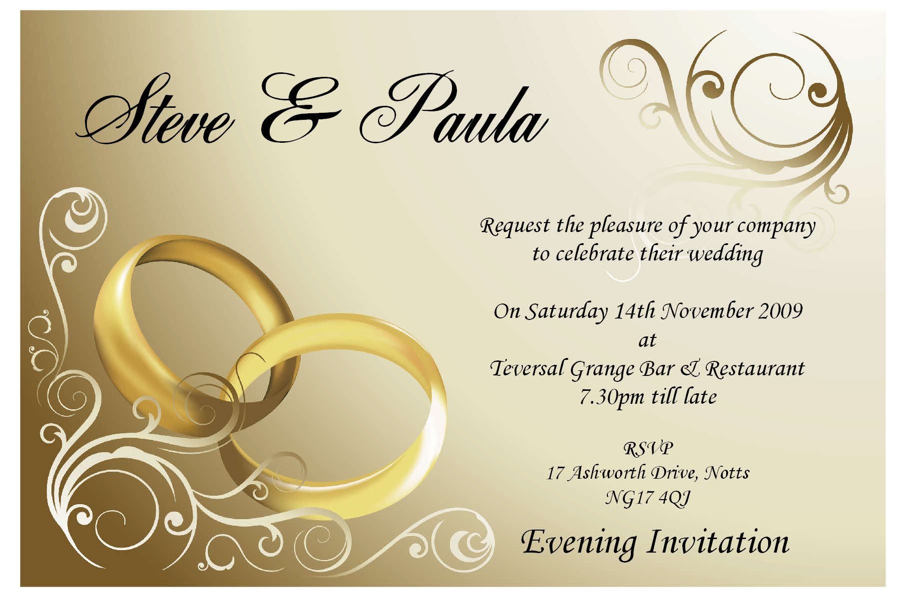 Invitation Card Hindi Fresh Wedding Card Matter In Hindi Cdr File ...