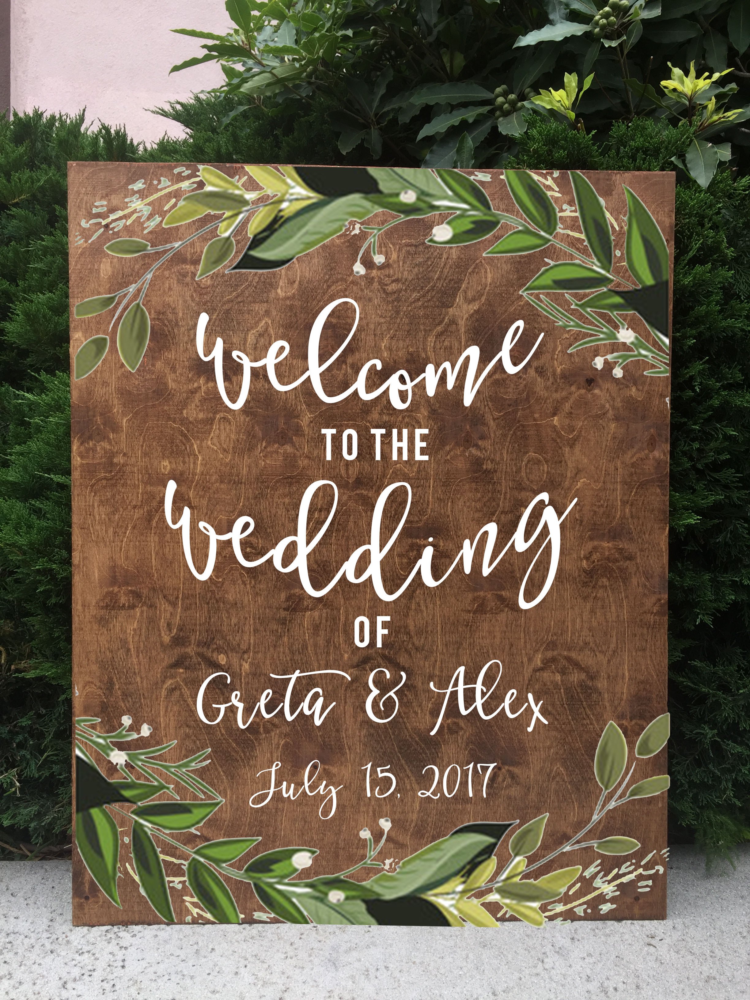 Welcome Wedding Sign - Rustic Wedding Framed Chalkboard | Wedding ...