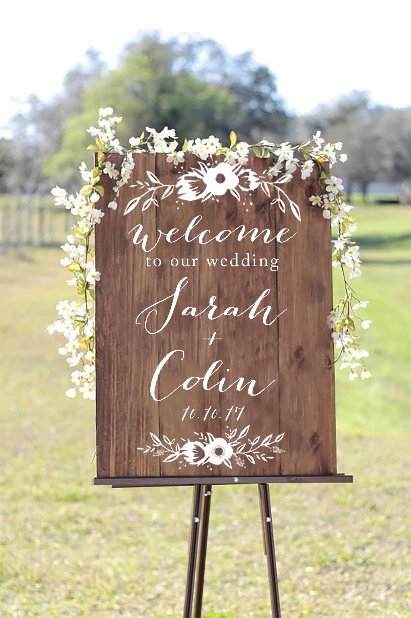 Welcome To Our Wedding Wooden Board Sign - Welcome Wedding Sign ...