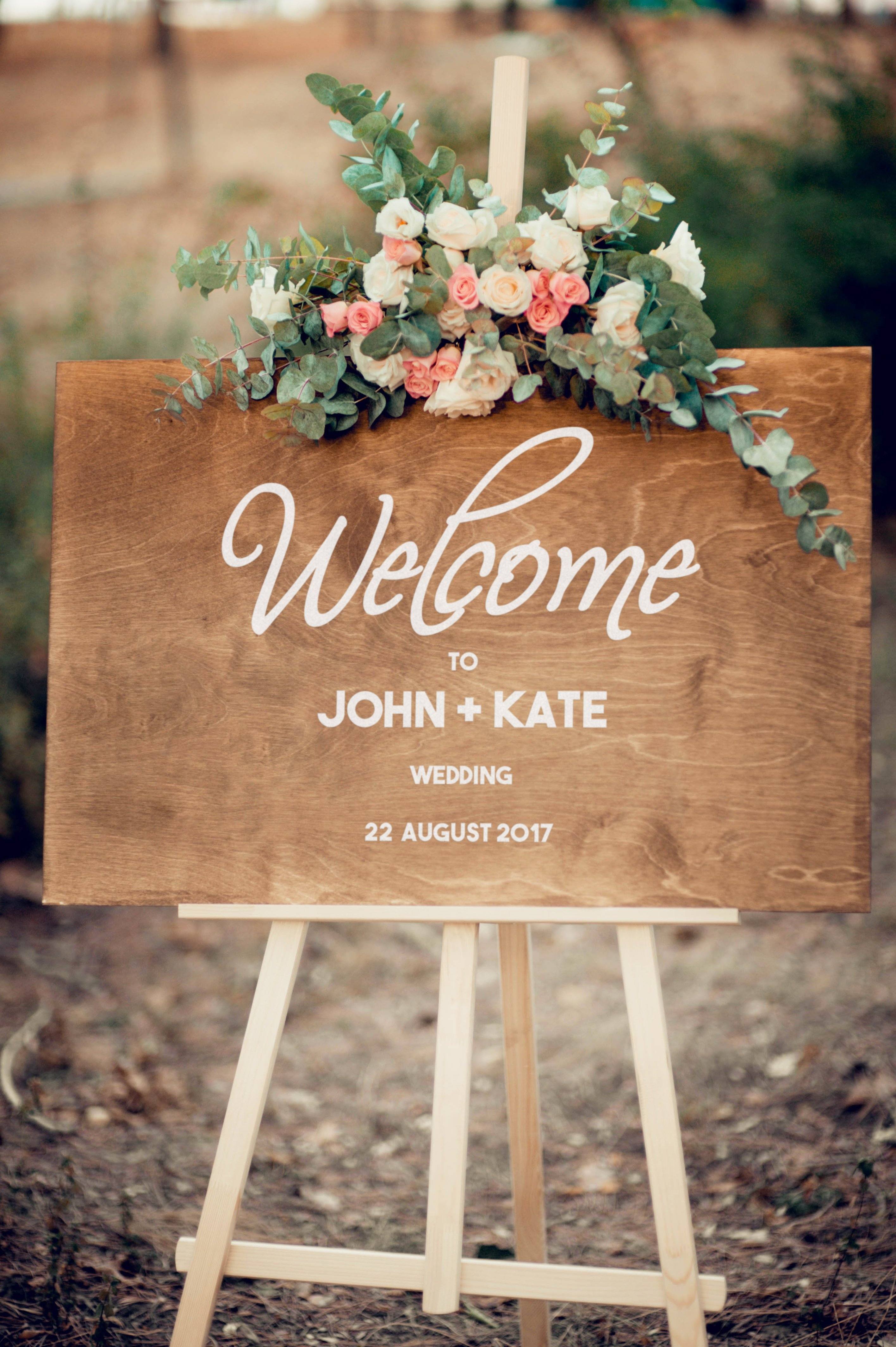 Welcome Wedding Sign - Signs For Wedding Ceremony - GlobalWedding