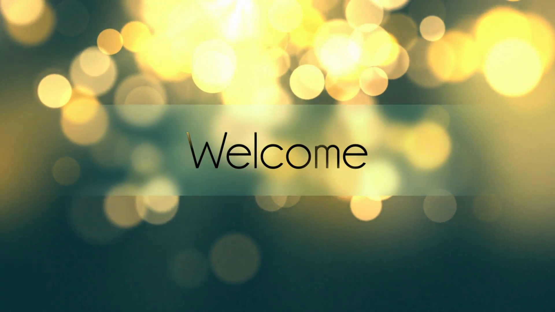 Welcome Text animation over Bokeh background Motion Background ...