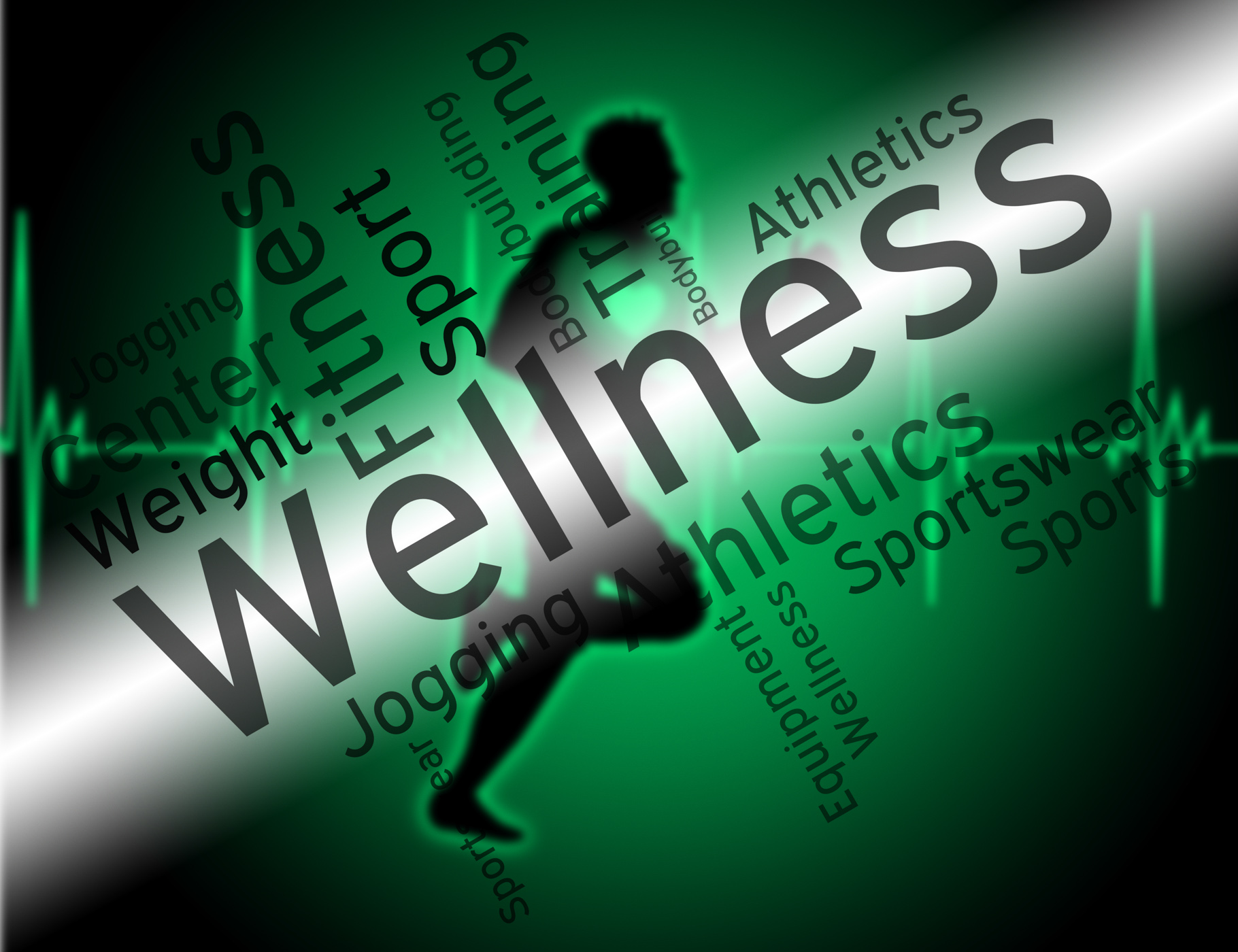 Wellness words means preventive medicine and care photo