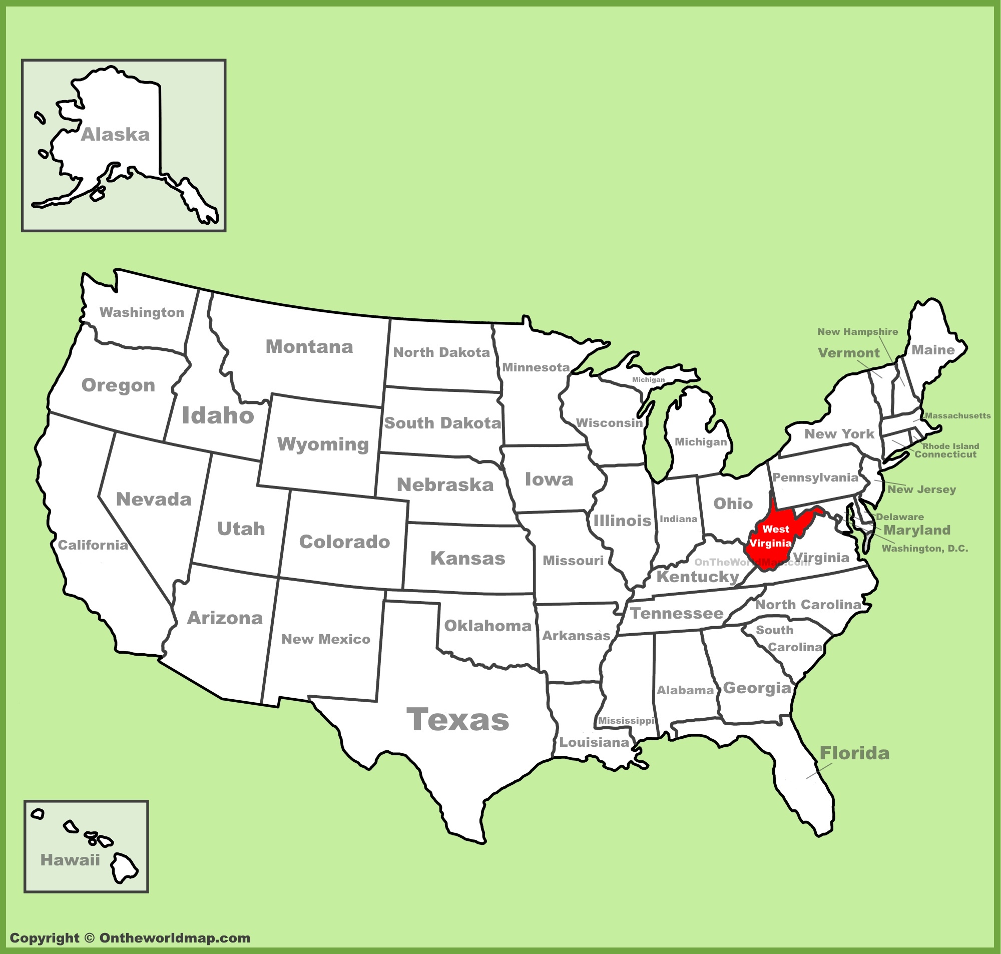 West Virginia State Maps | USA | Maps of West Virginia (WV) ﻿