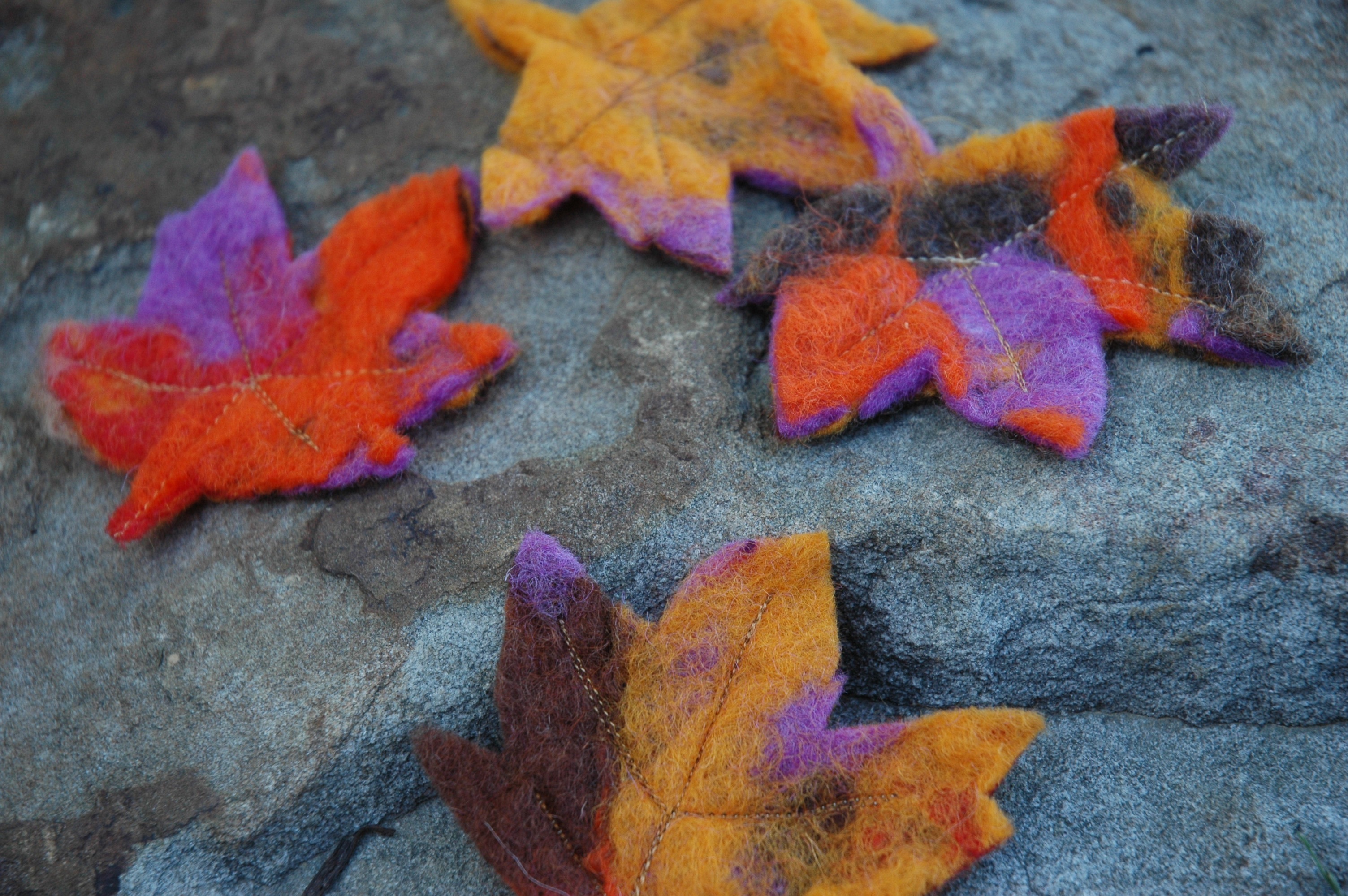 Wet Felted Wool Autumn Leaves. | Pioneer Kids