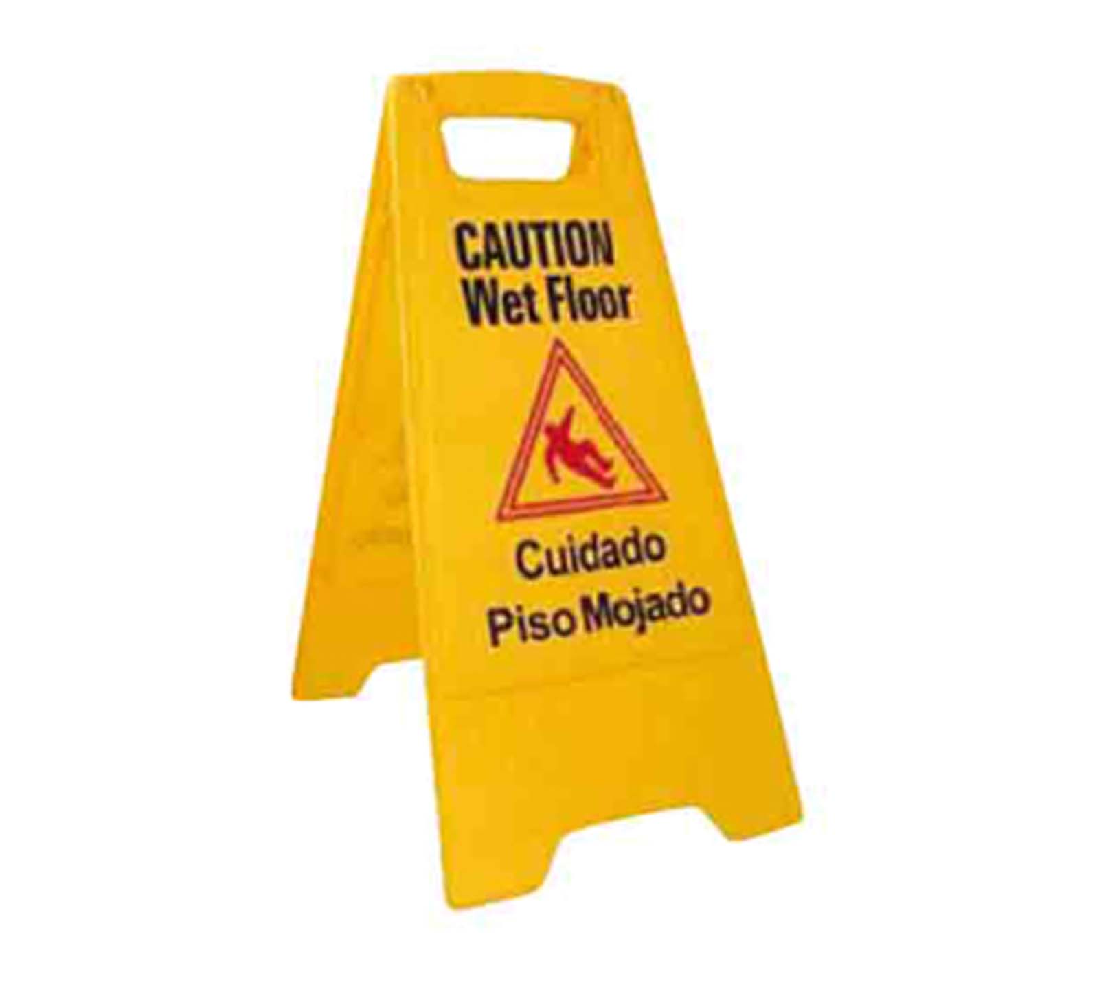 Winco WCS-25 Yellow Wet Floor Caution Sign | Culinary Depot