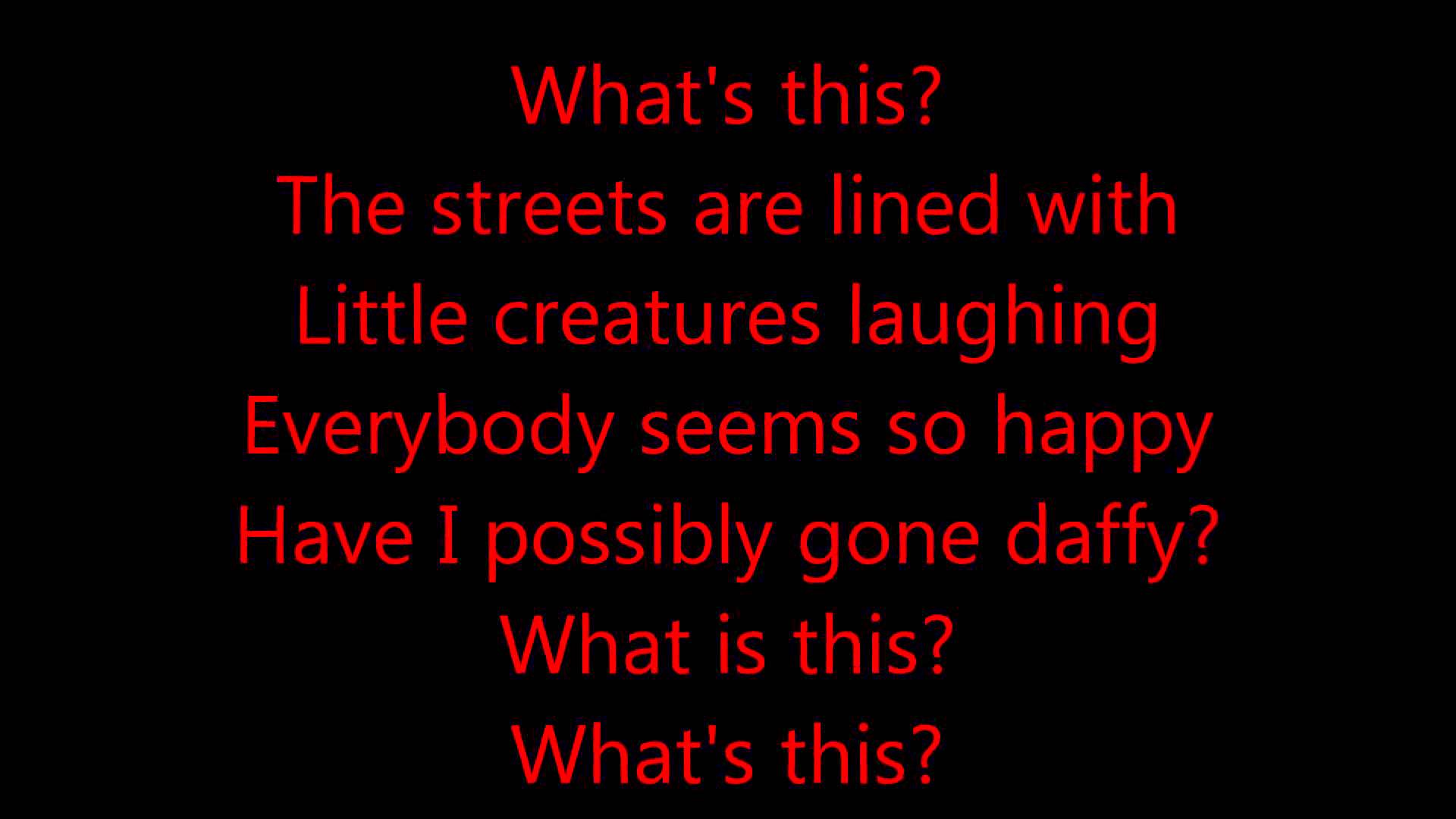 What's This? The Nightmare Before Christmas (Danny Elfman) Lyrics on ...