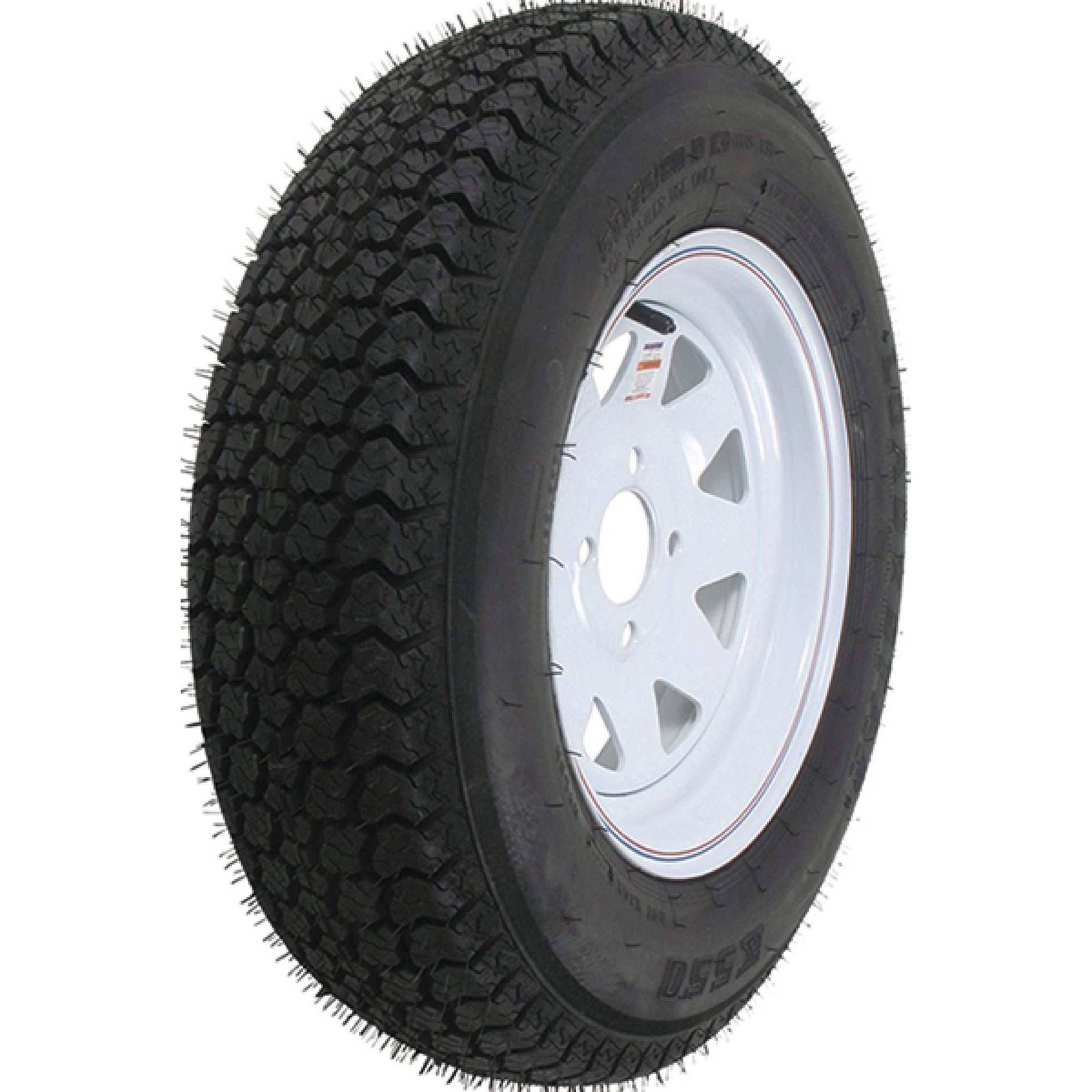 Loadstar Bias Tire and Wheel (Rim) Assembly ST205/75D-15 5 Hole C ...