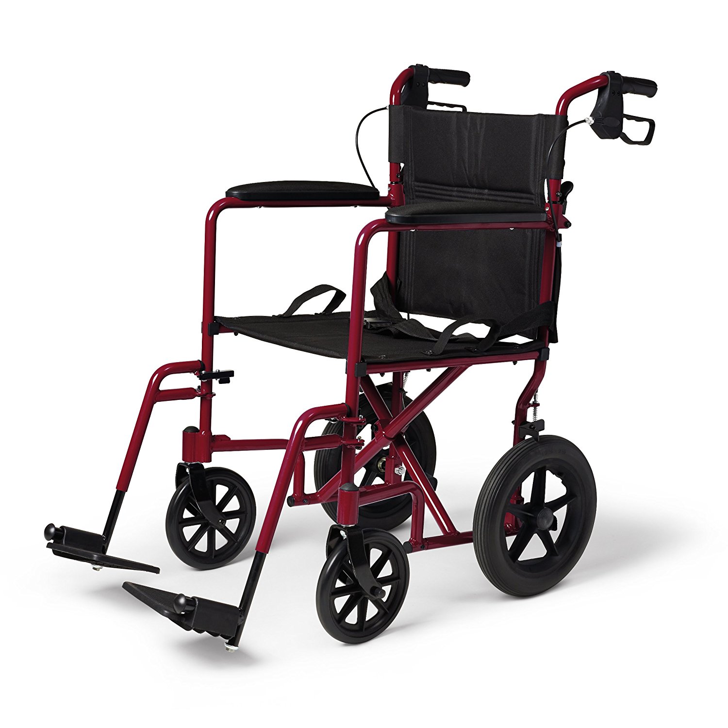 Amazon.com: Medline Lightweight Transport Adult Folding Wheelchair ...