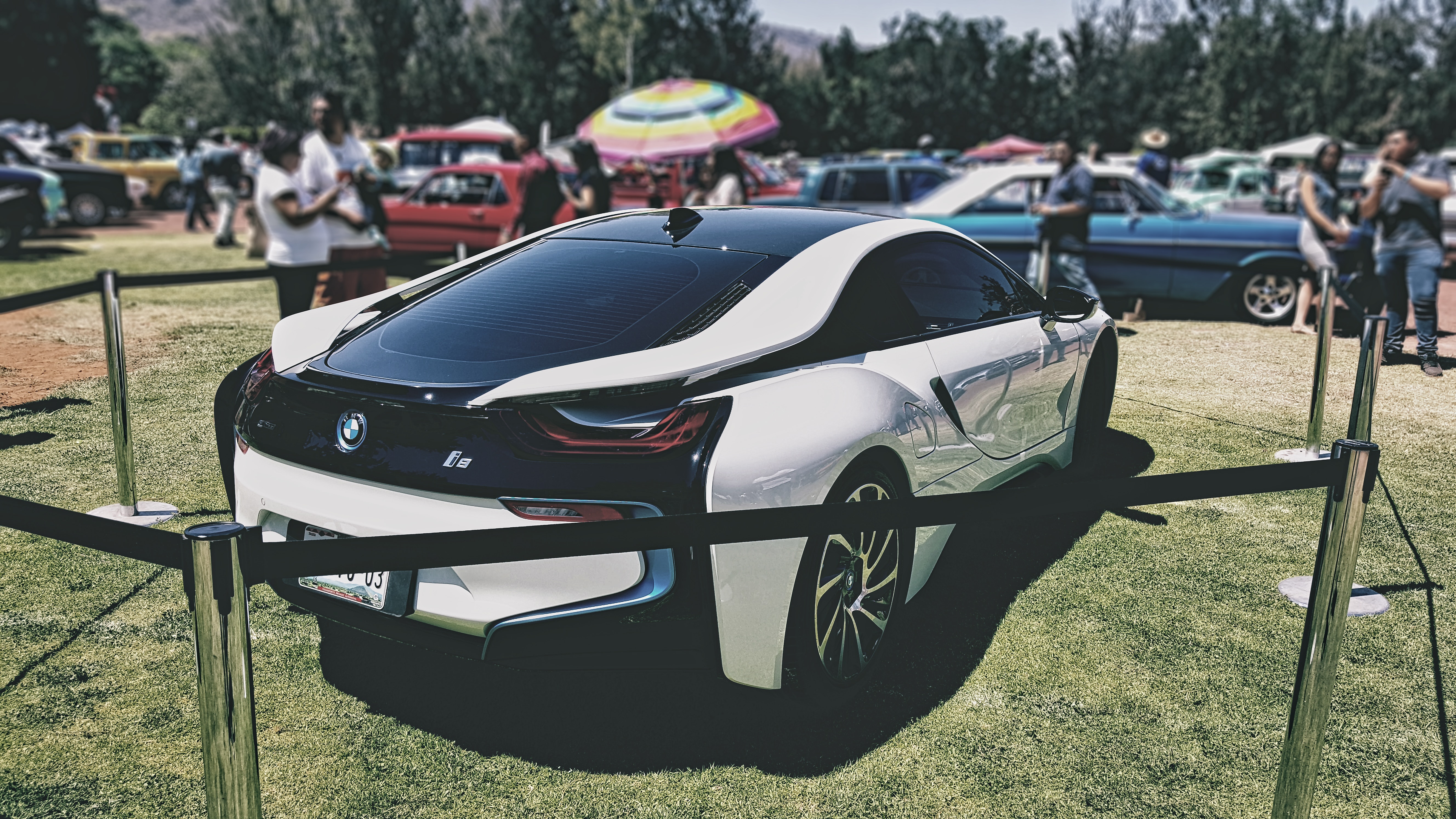 White and black bmw luxury car photo