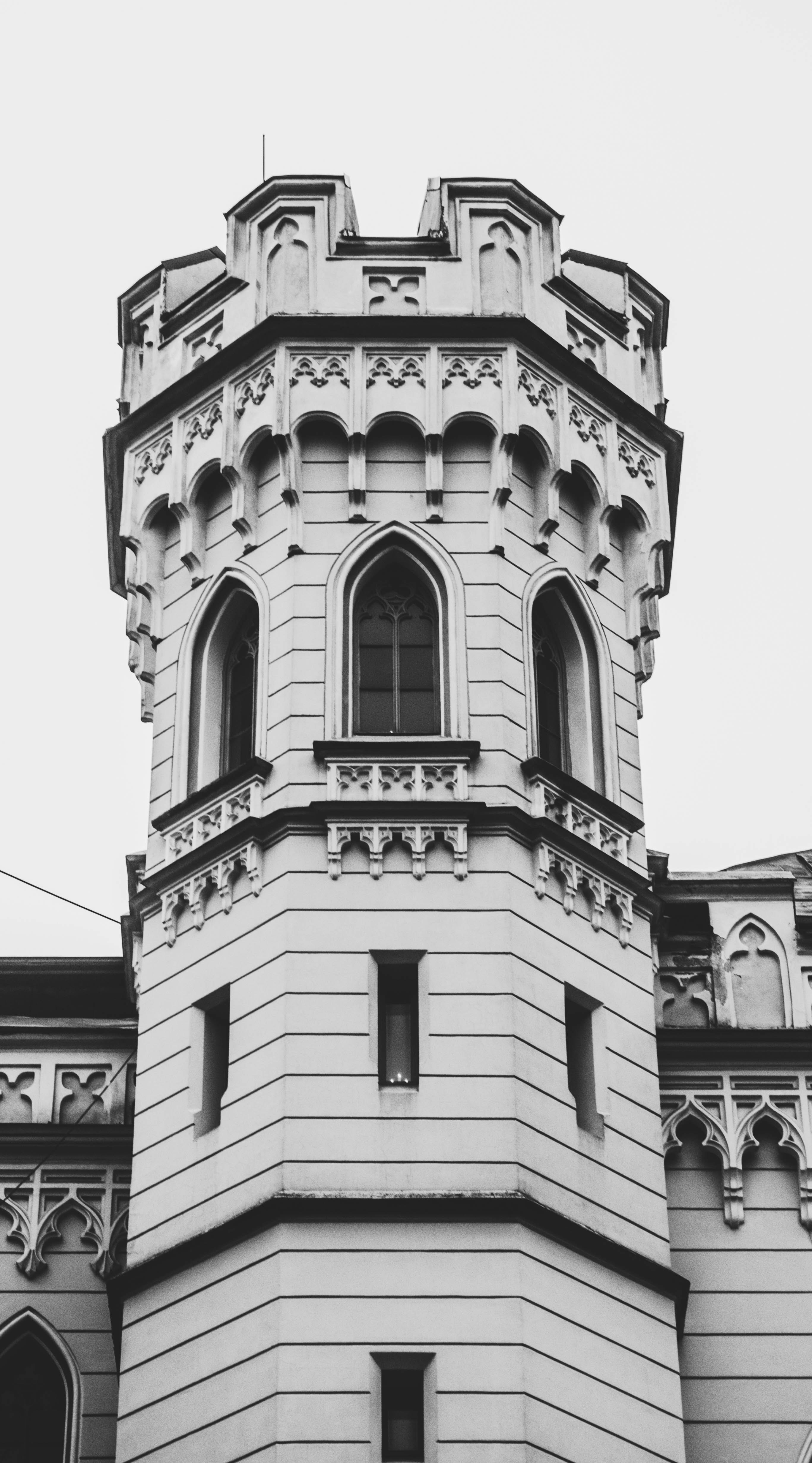 White and black tower photo